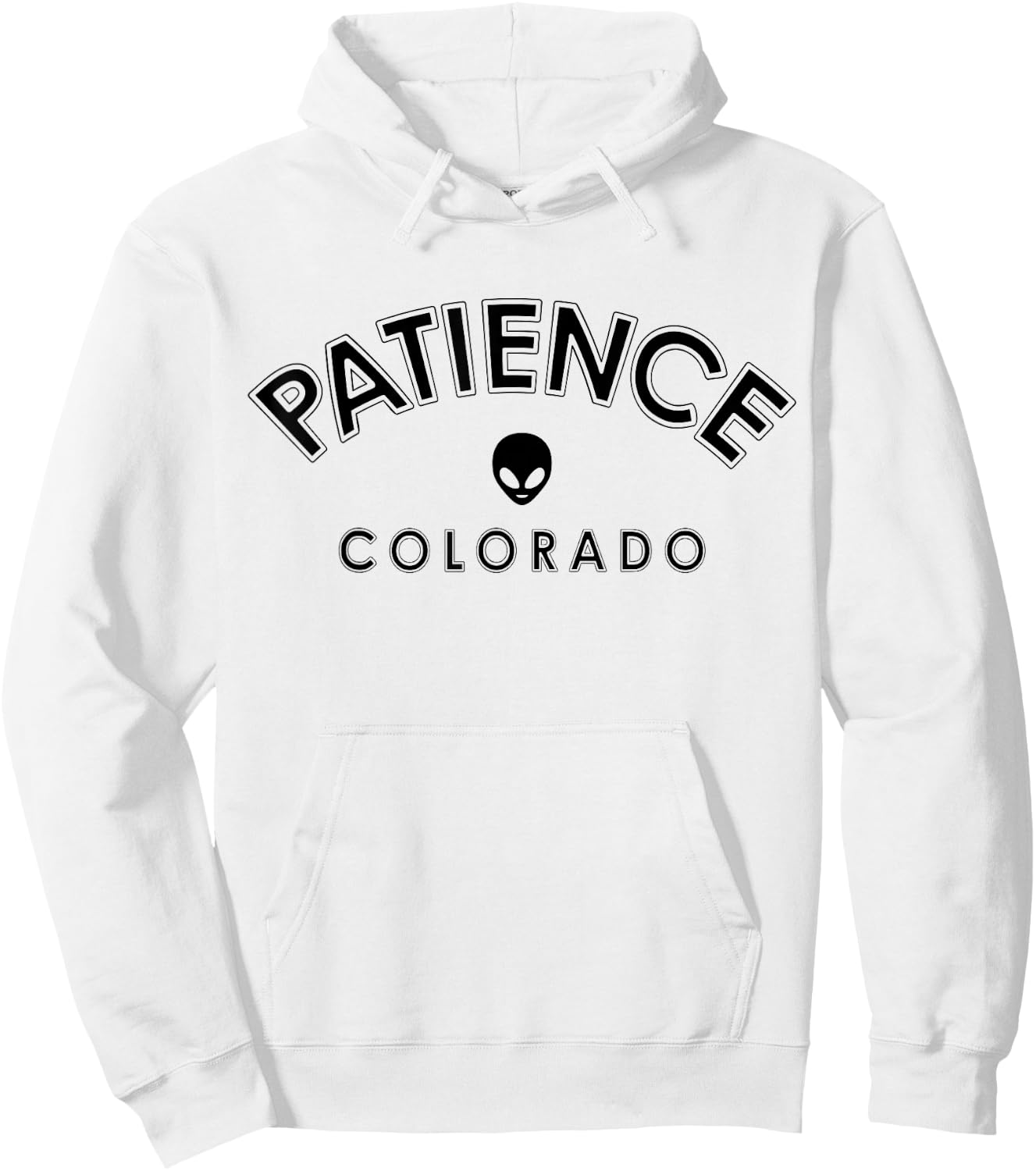 Patience Colorado in College Style Lettering and Alien Hoodie - Hoodie | White