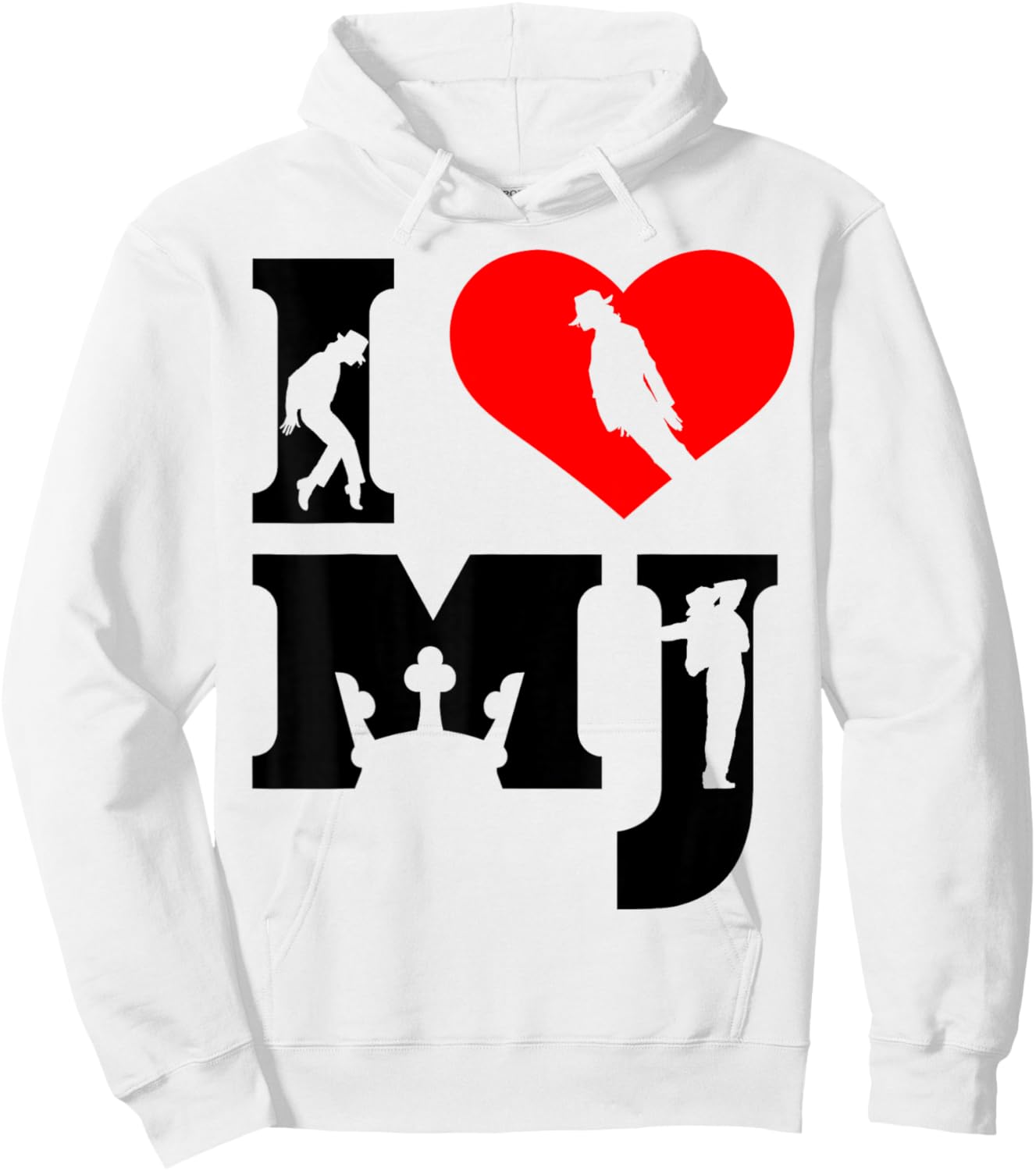 Vintage I Love MJ Shirt, I Heart MJ Retro Hoodie - Hoodie | White