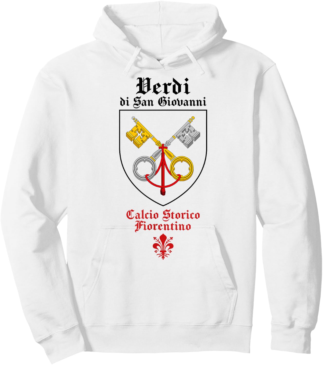 football fútbol florentin calcio storico fiorentino Verdi Hoodie - Hoodie | White