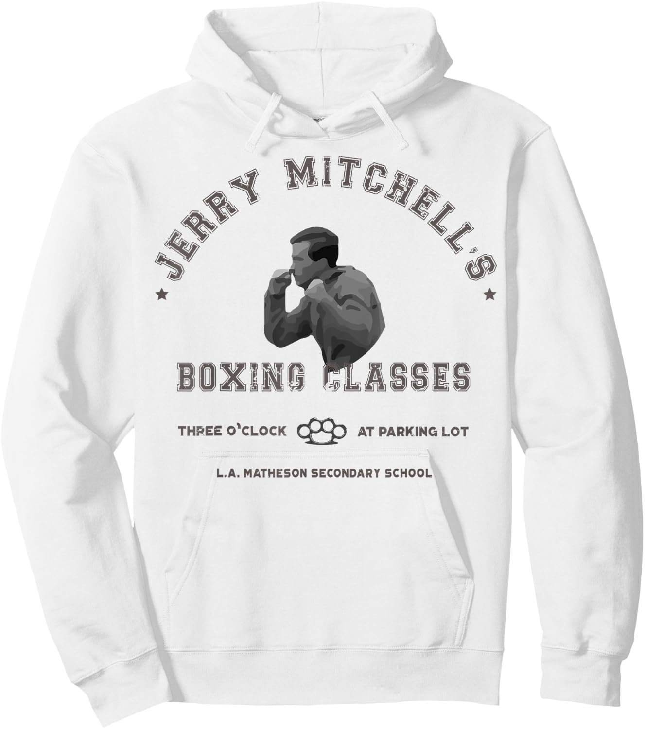 Three O'Clock Boxing Classes T Shirt, Cult Geek Fighter Hoodie - Hoodie | White