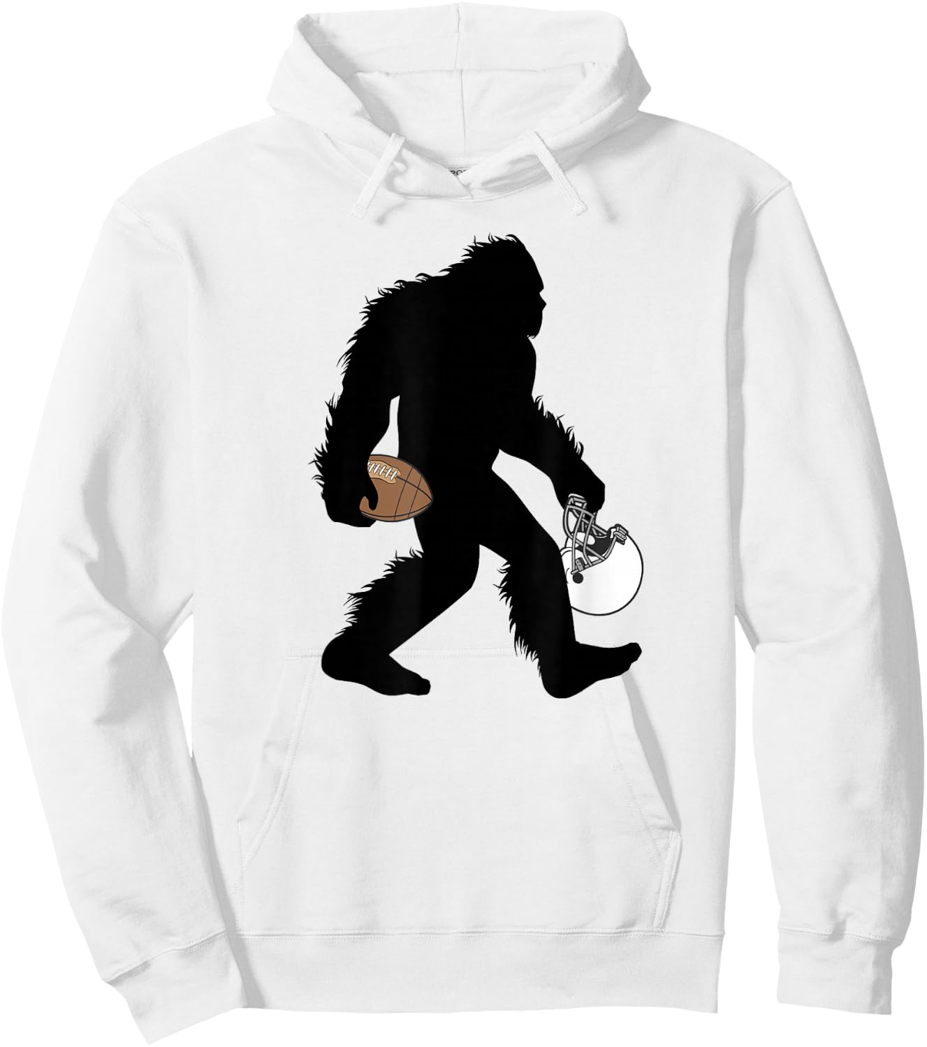 Bigfoot Football Player Cryptid American Sport Hoodie - Hoodie | White