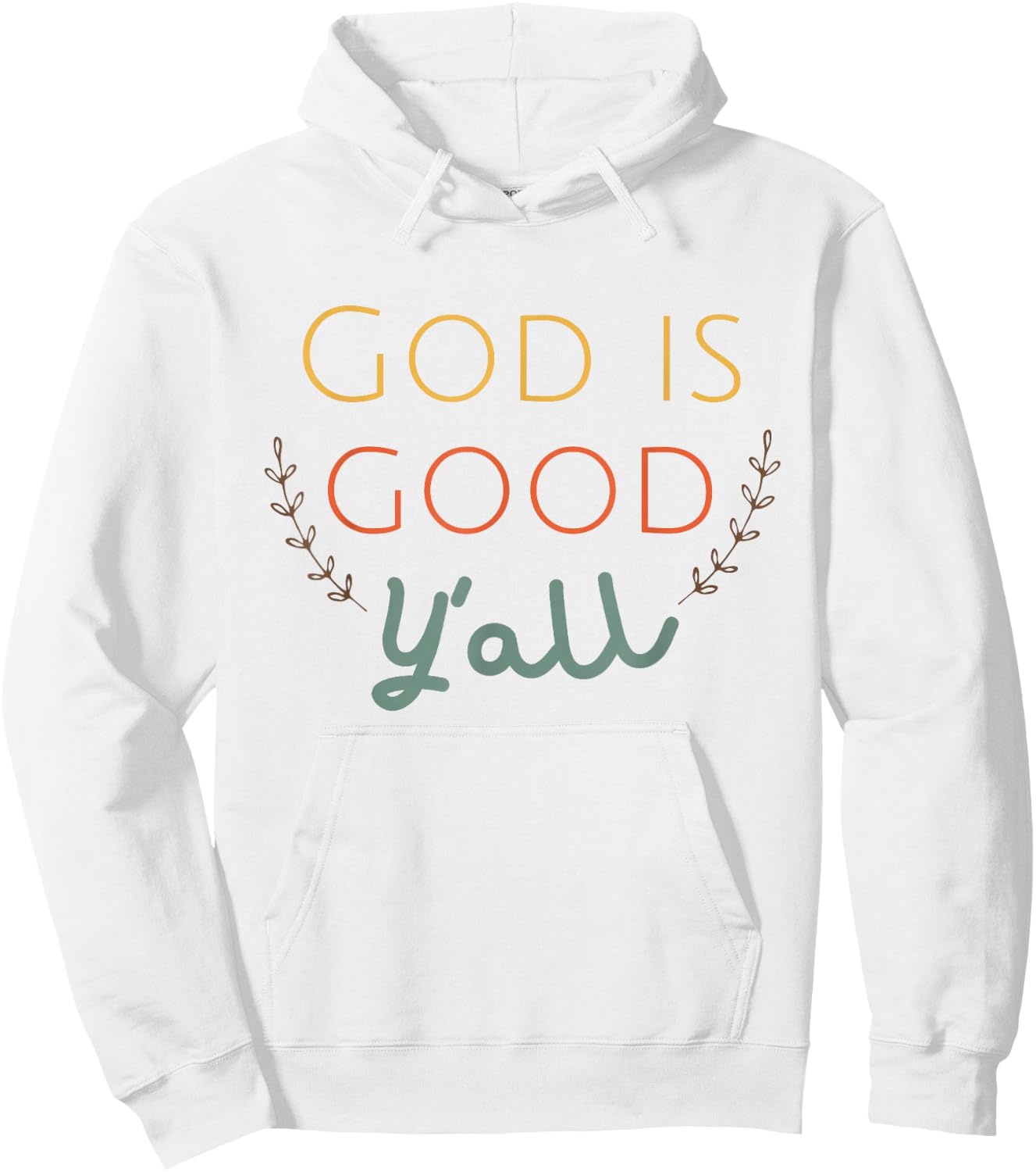 Retro God is Good Y'all Christian Faith Vintage Hoodie - Hoodie | White