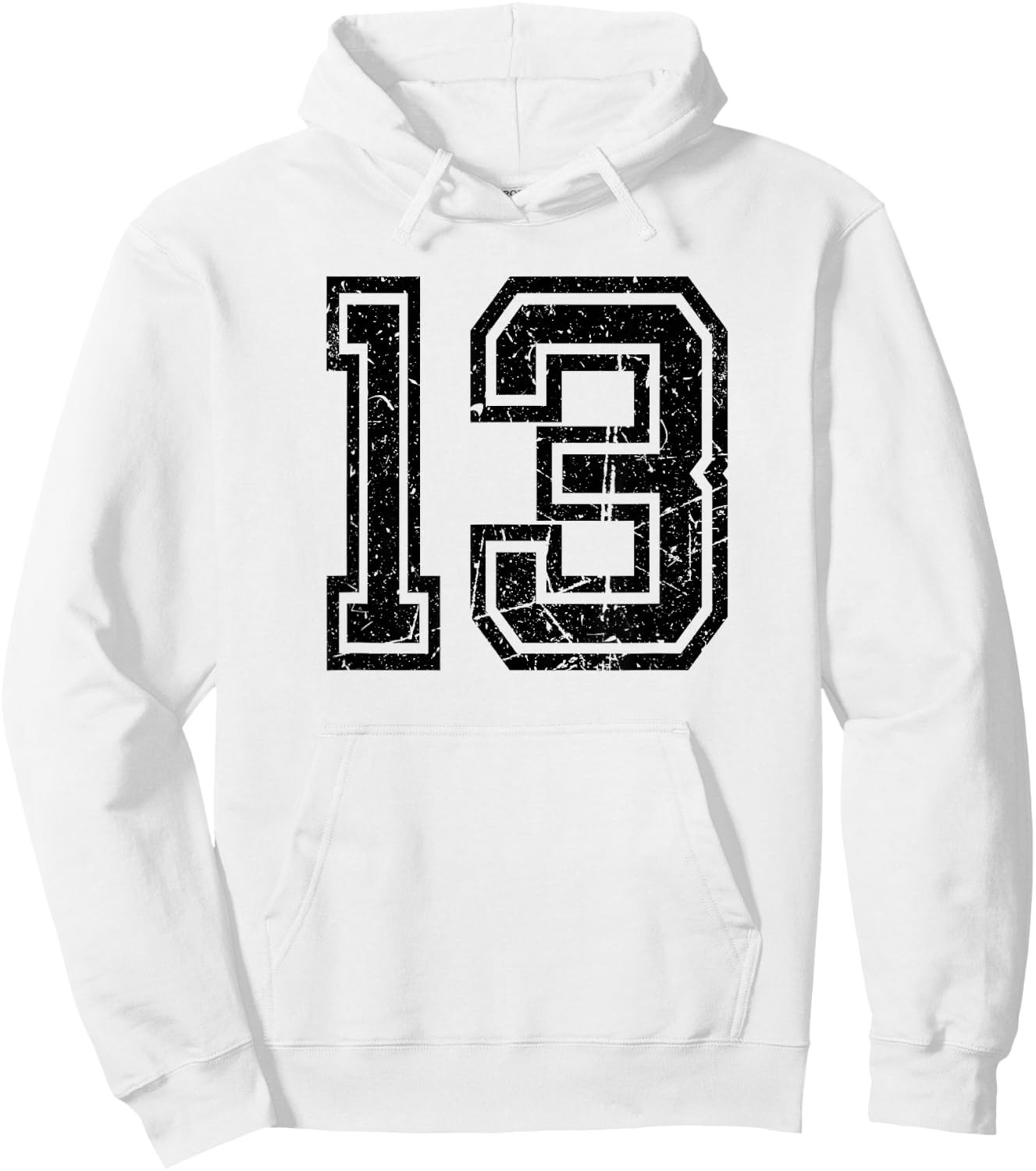 Number #13 Sports Team Retro Number Hoodie - Hoodie | White
