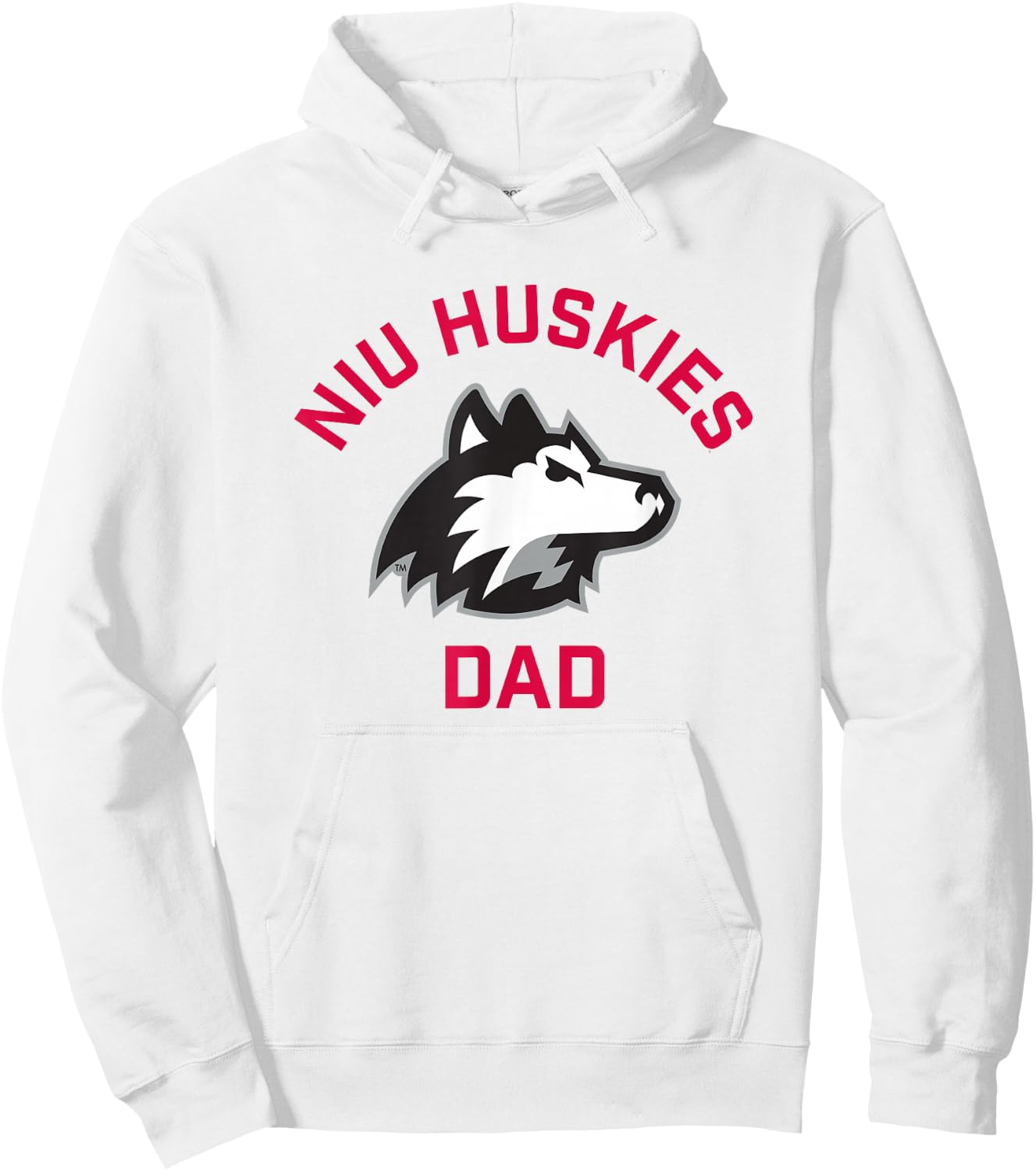Northern Illinois University NIU Huskies Arched Dad Hoodie - Hoodie | White