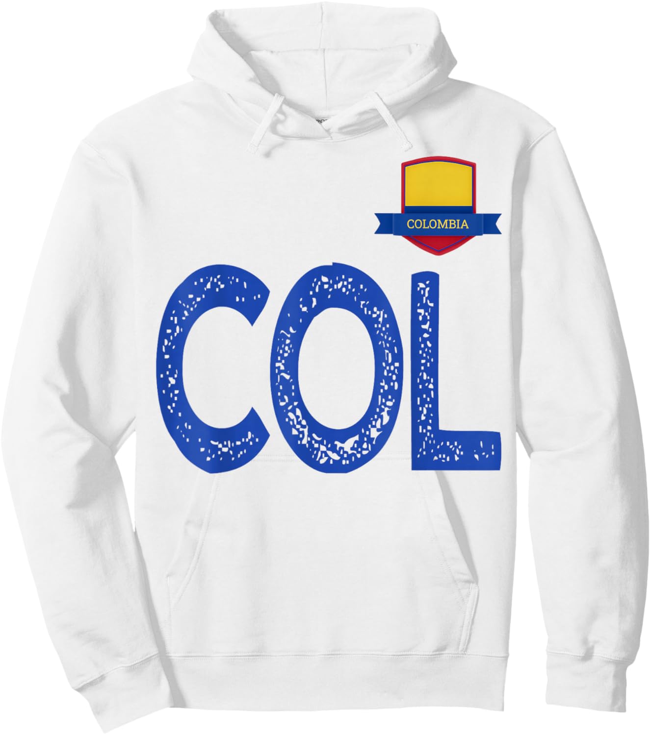 Colombia Human-Flag Letter C and O and L Colombian Hoodie - Hoodie | White