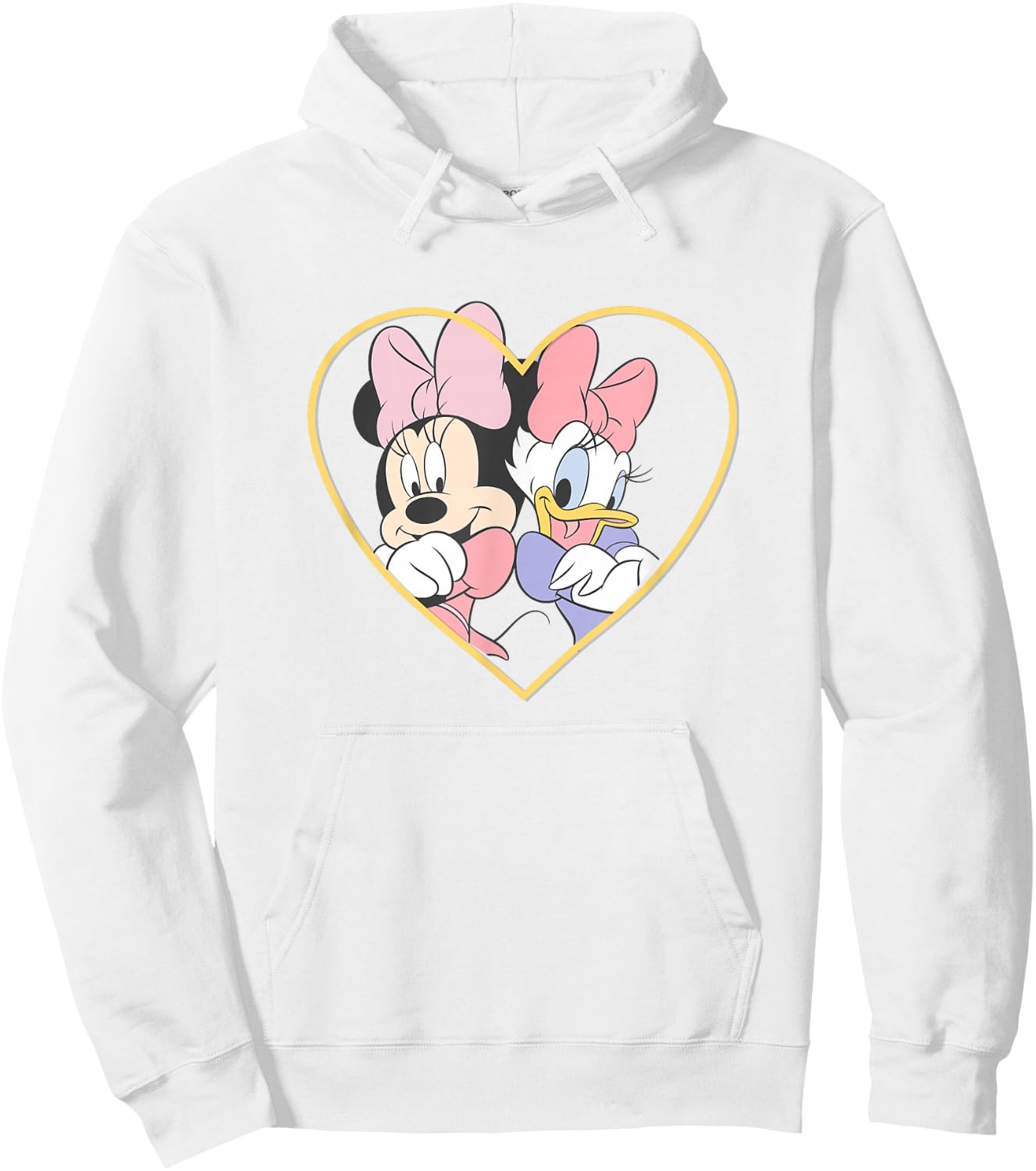 Disney Mickey and Friends Minnie Daisy Friendship Heart Logo Hoodie - Hoodie | White