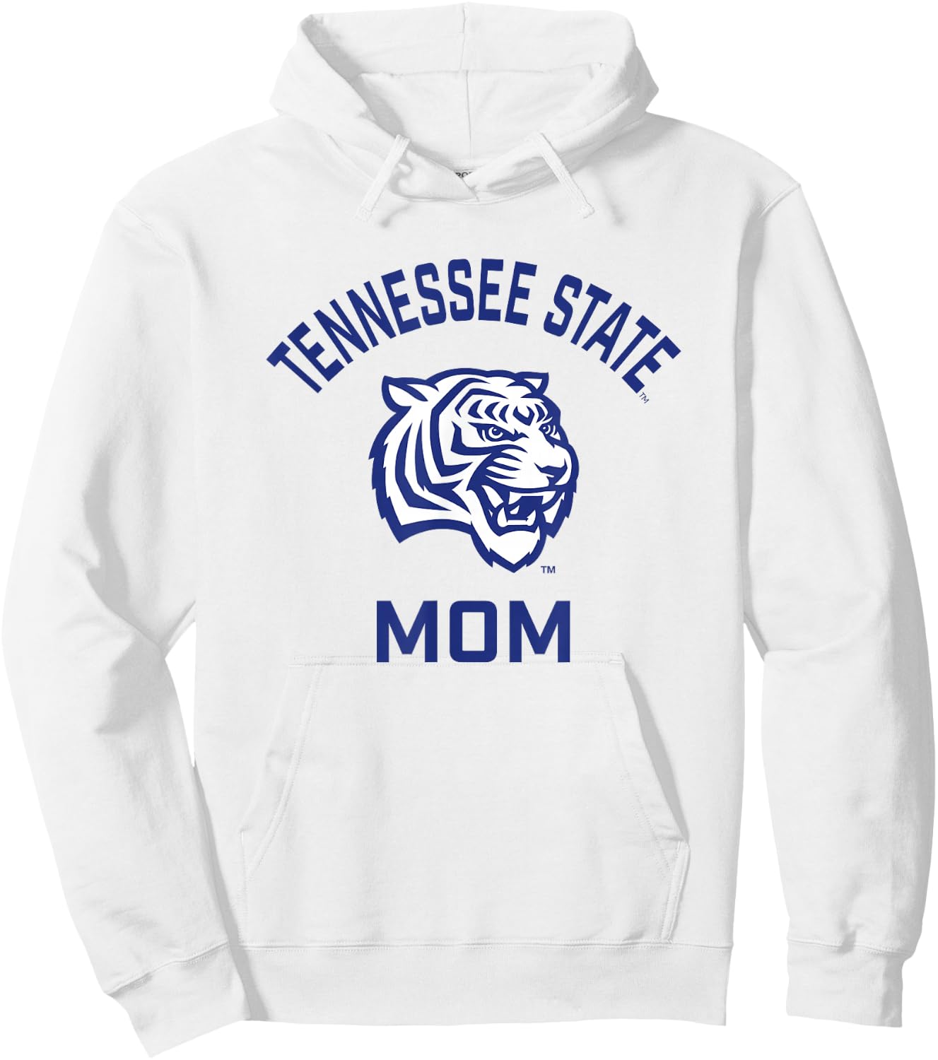 Tennessee State University TSU Tigers Arched Mom Hoodie - Hoodie | White