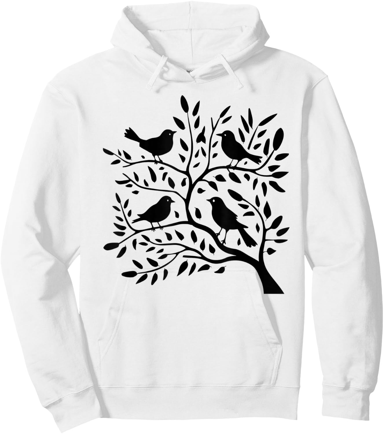 Birds On A tree Branch Birding Bird Watching Bird Shirt Hoodie - Hoodie | White