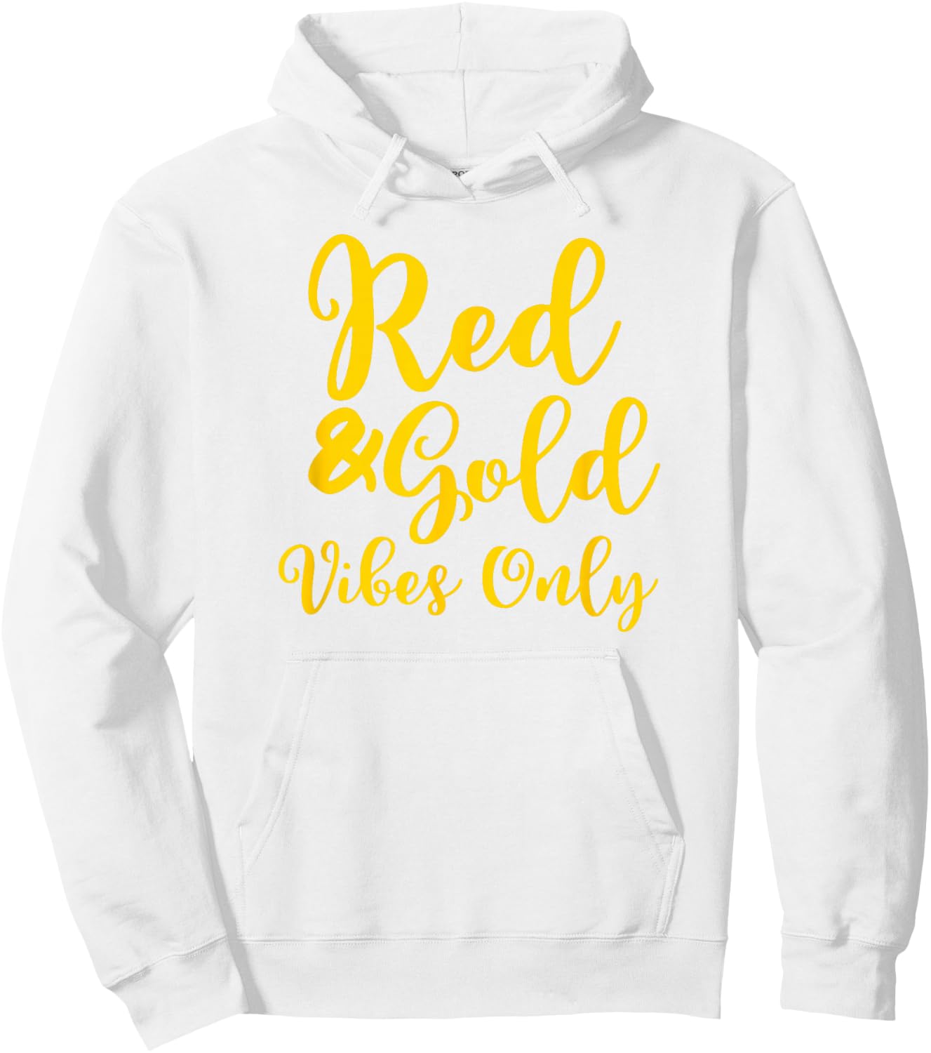 Red and Gold Game Day Group Shirt for High School Football Hoodie - Hoodie | White