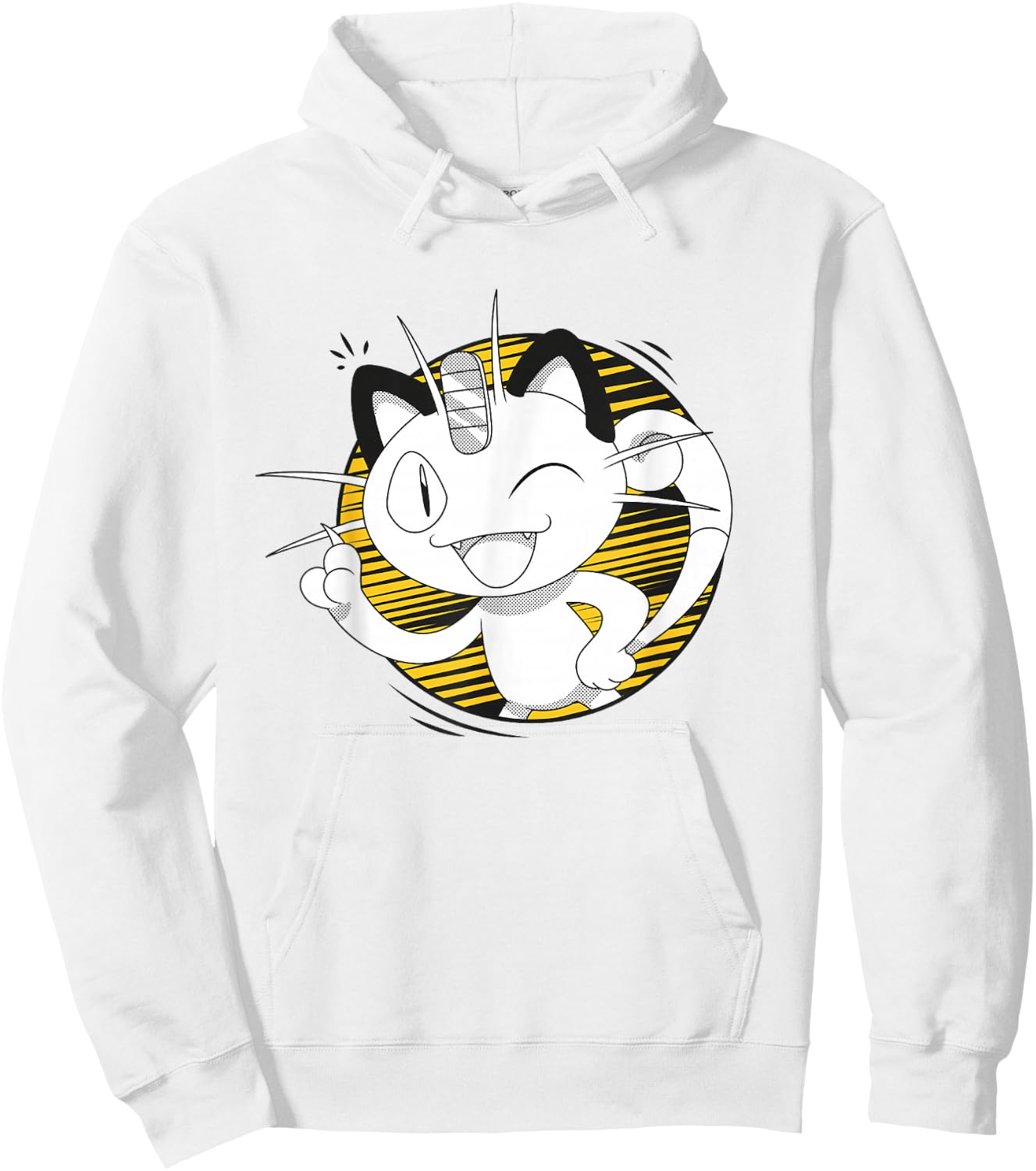 Pokémon Meowth That's Right! Winking Portrait Hoodie - Hoodie | White
