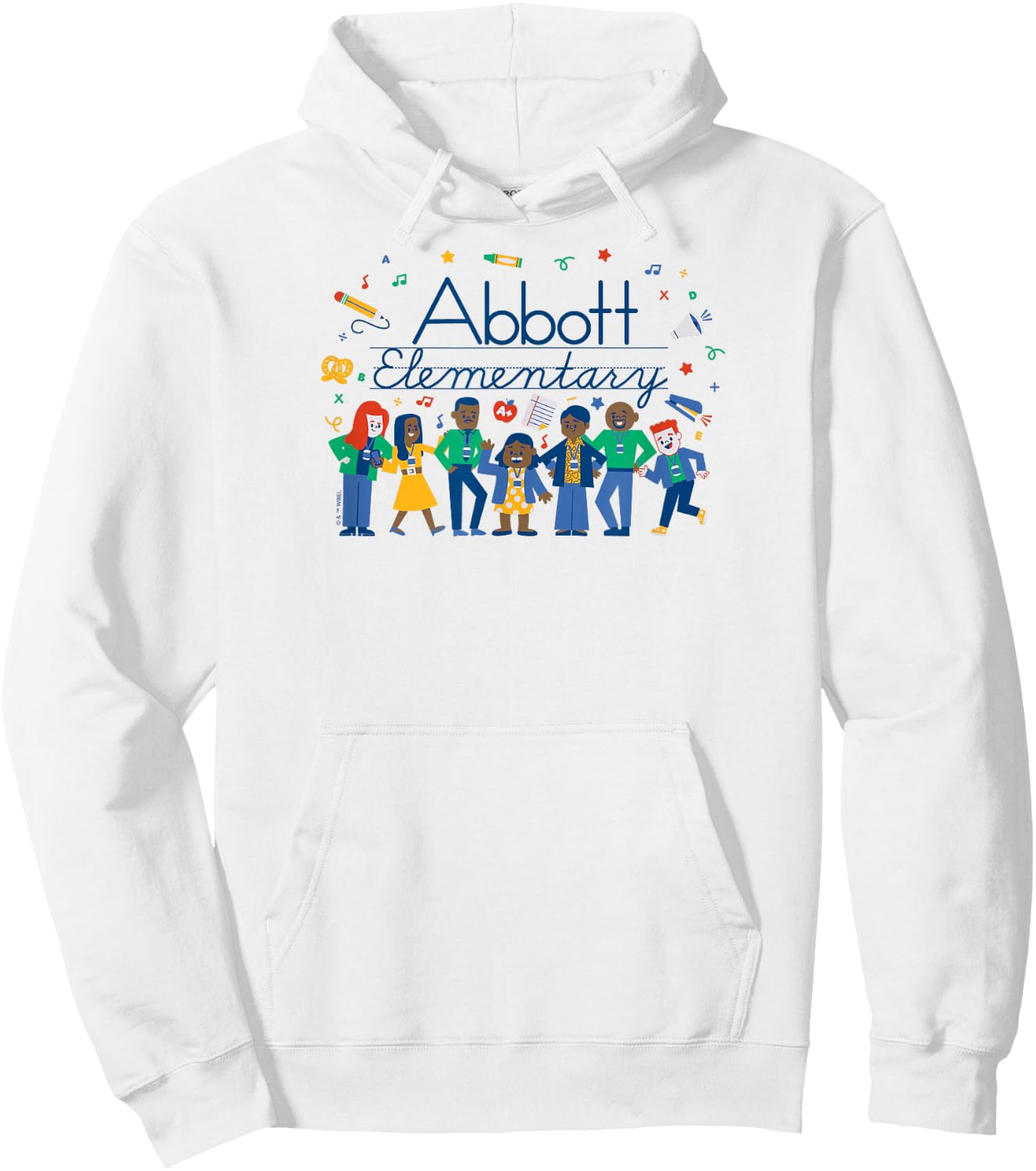 Abbott Elementary - Character Cast Lineup Hoodie - Hoodie | White