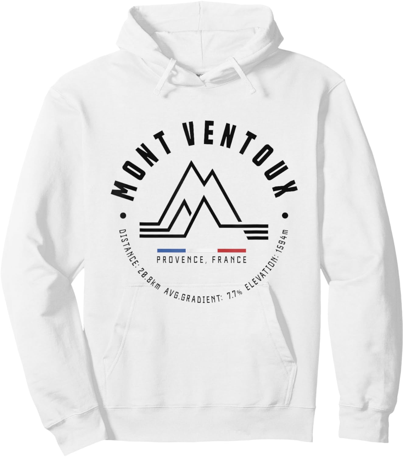 Mont Ventoux Mountain Pass France Cycling Racing Bike Hoodie - Hoodie | White