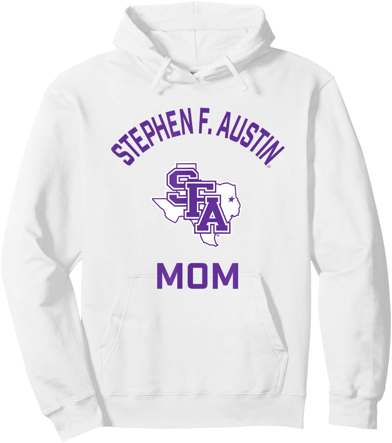 Stephen F. Austin State Lumberjacks Arched Mom Hoodie - Hoodie | White
