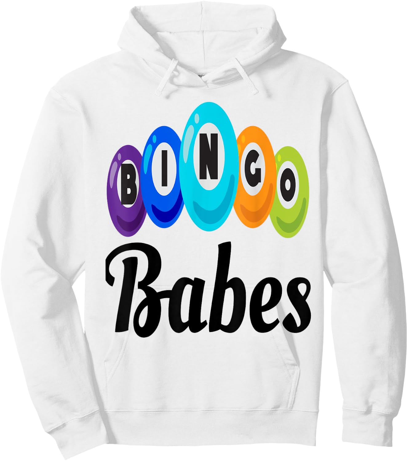Bingo Babes Player Winning Matching Friend Group Saying Hoodie - Hoodie | White