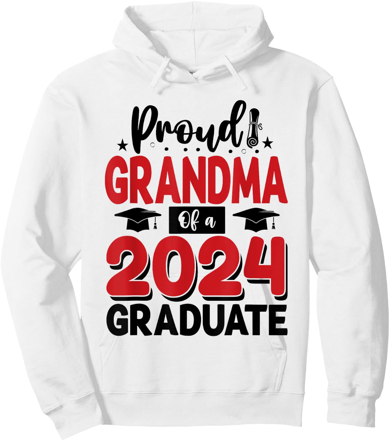 Proud Grandma Of A Class Of 2024 Graduate Senior Hoodie - Hoodie | White