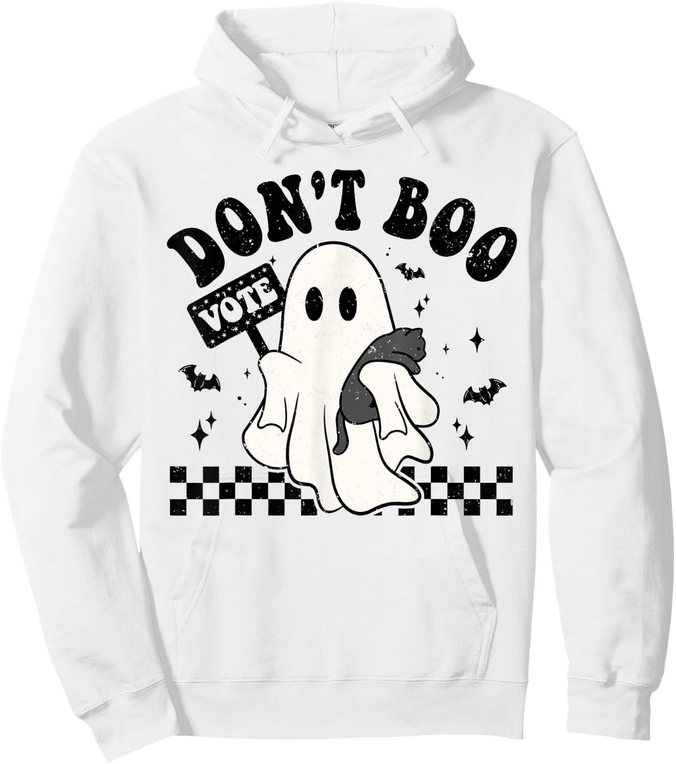 Don't Boo Vote Halloween Political Hoodie - Hoodie | White