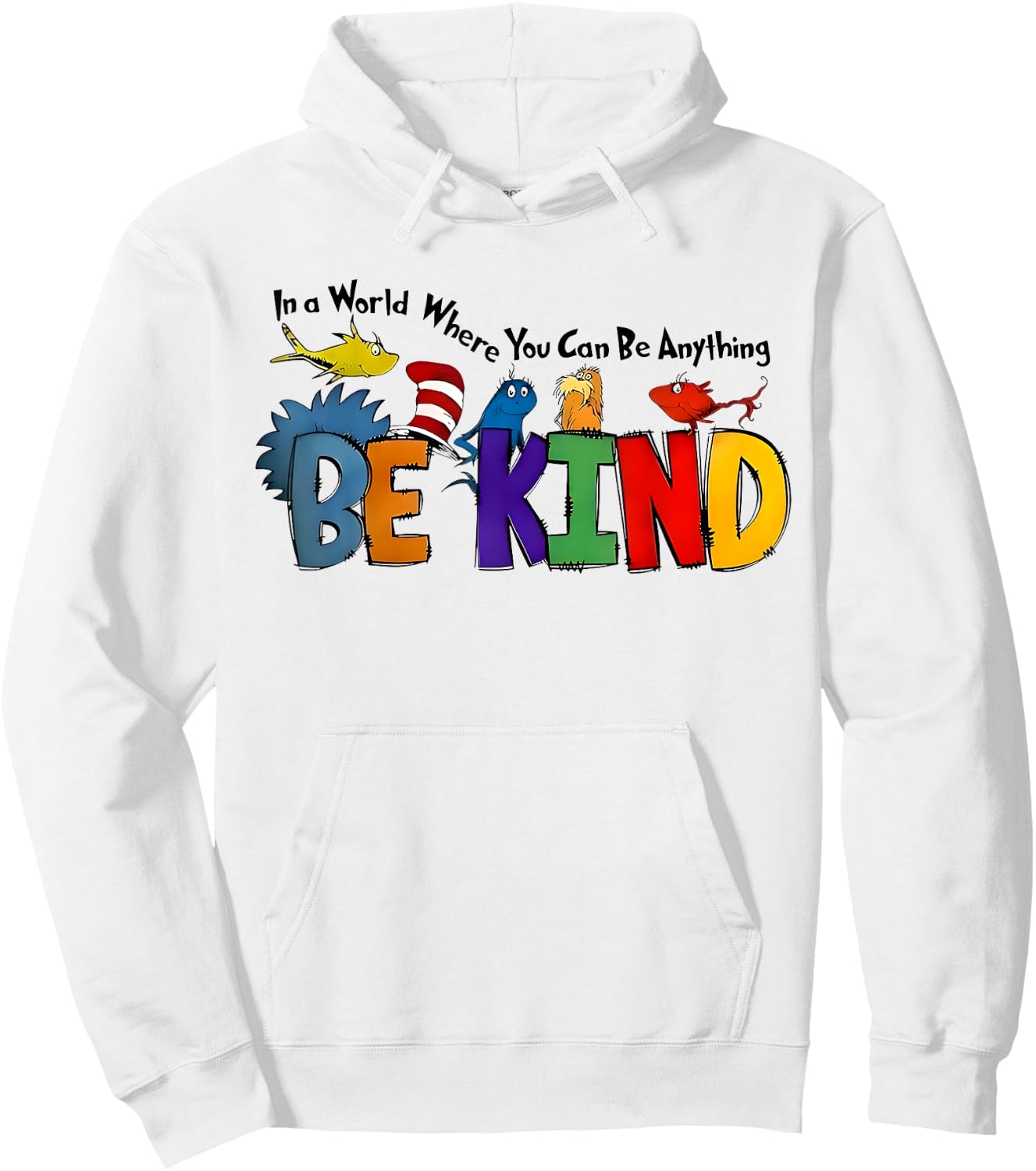 In A World Where You Can Be Anything Be Kind Kindness Retro Hoodie - Hoodie | White