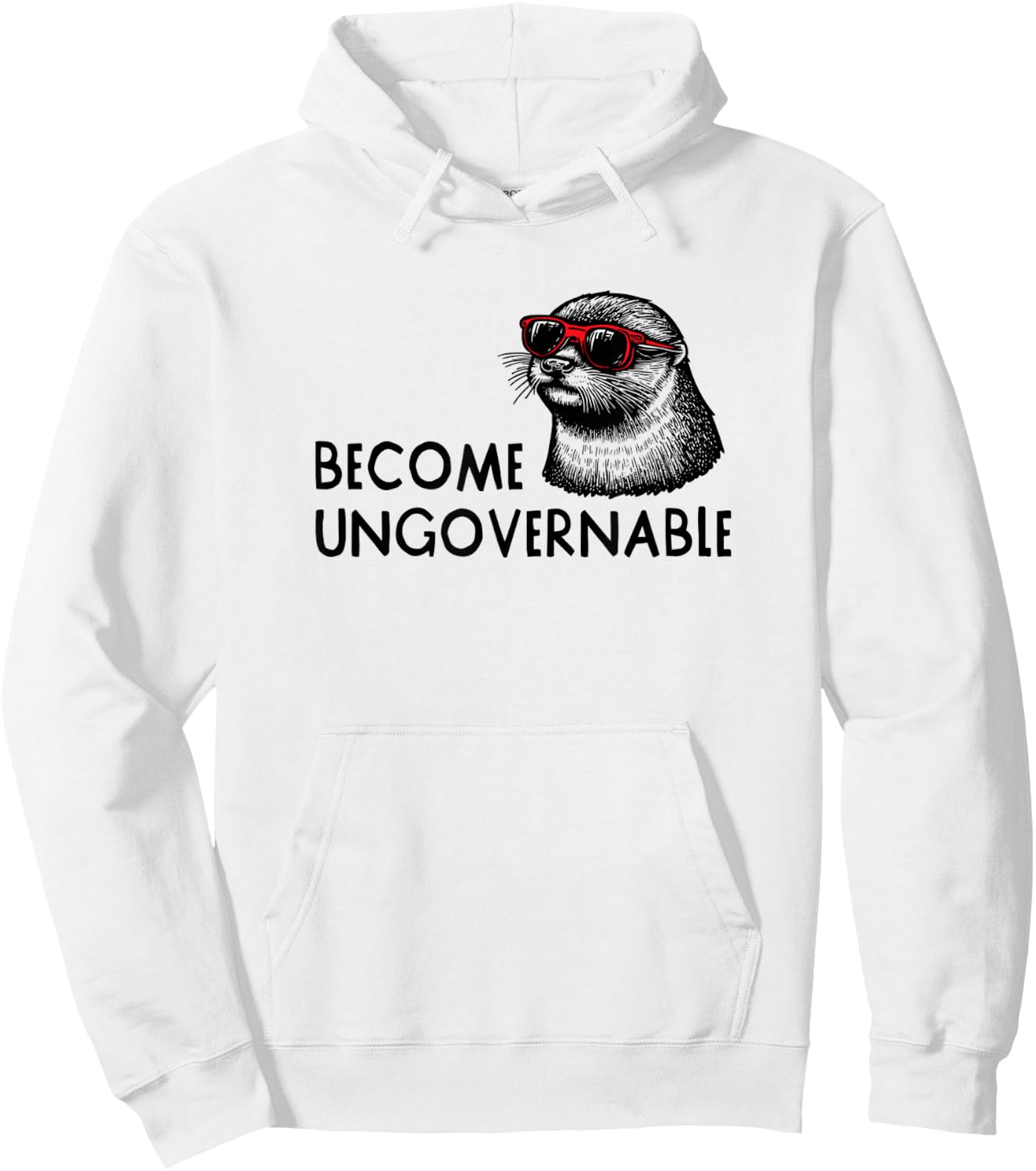 Become Ungovernable Sunglasses Otter 841 Hoodie - Hoodie | White