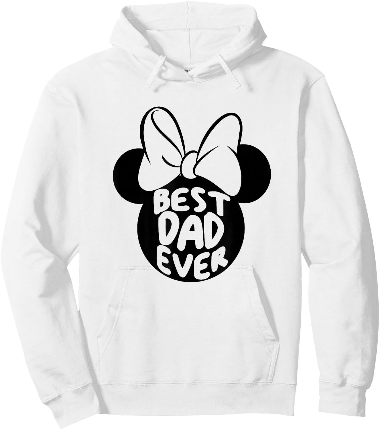 Disney Minnie Mouse Father's Day Best Dad Ever Bow Hoodie - Hoodie | White