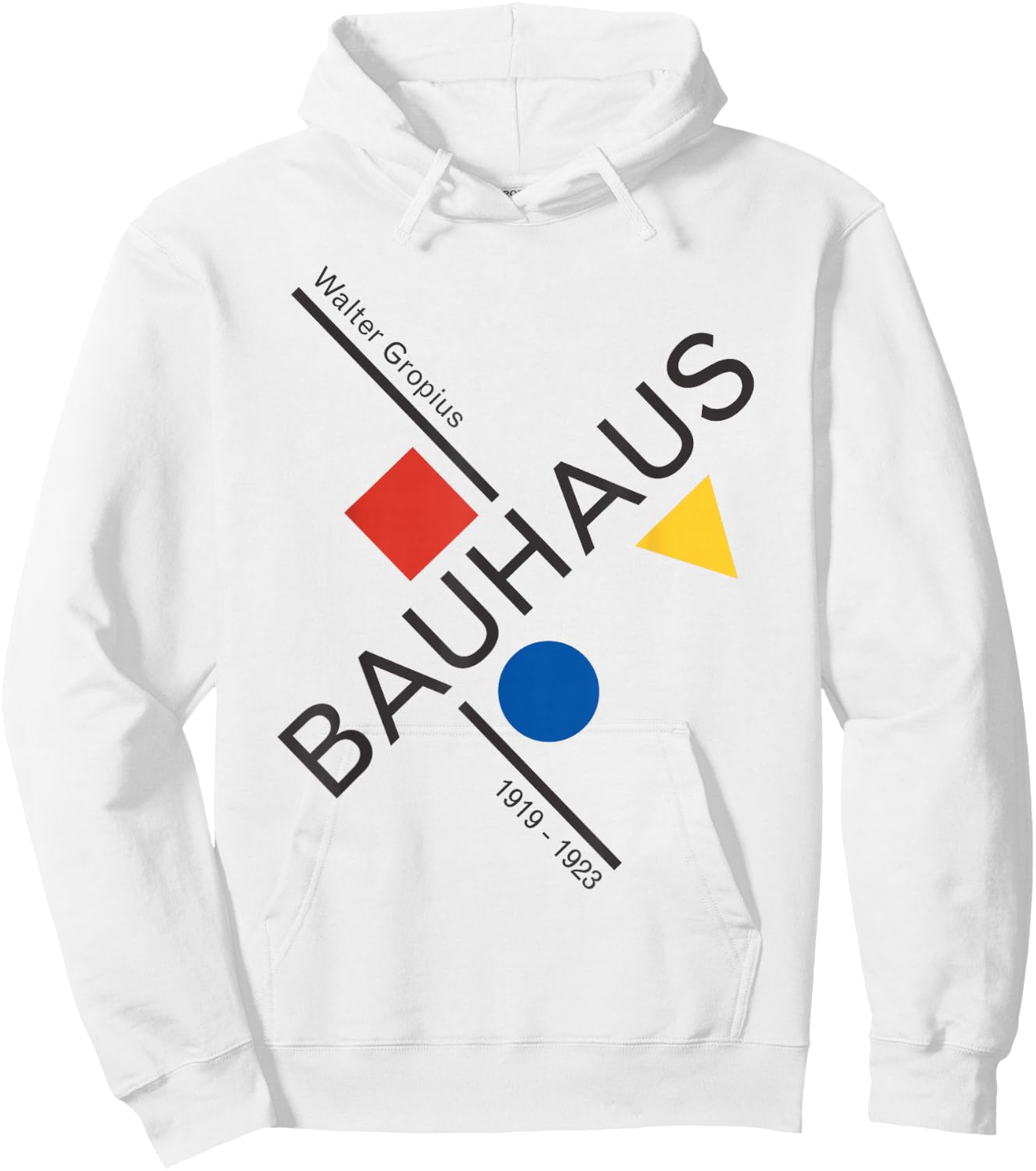 Bauhaus Movement T Shirt, 1923 Architecture Artwork Hoodie - Hoodie | White