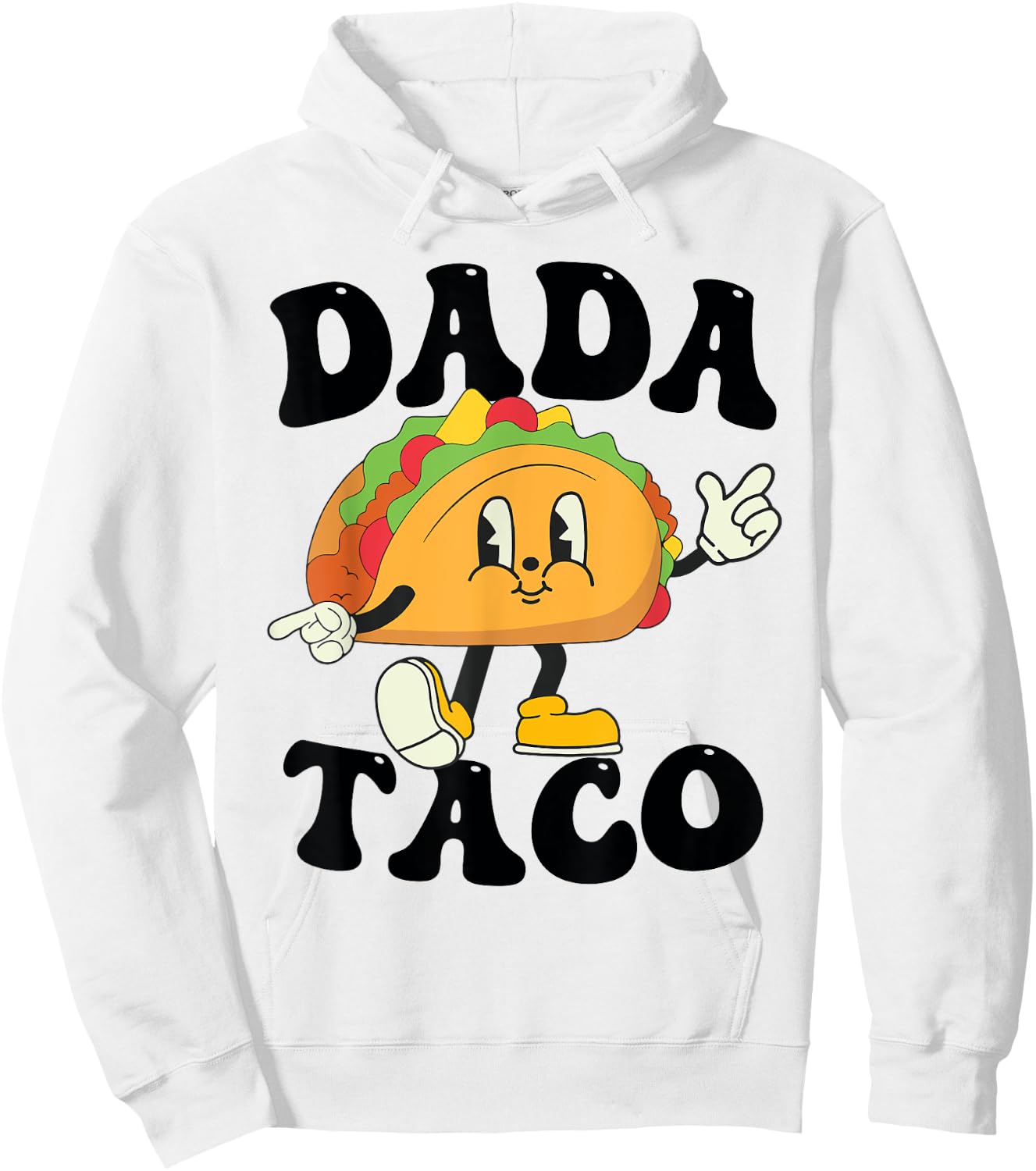 Dada of the Birthday Boy Girl Taco Mexican Birthday Family Hoodie - Hoodie | White