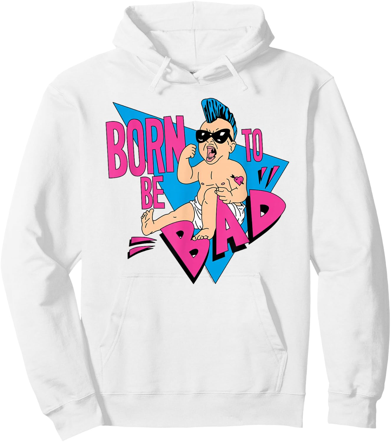 Ripple Junction Born to be Bad Mohawk Baby Hoodie - Hoodie | White