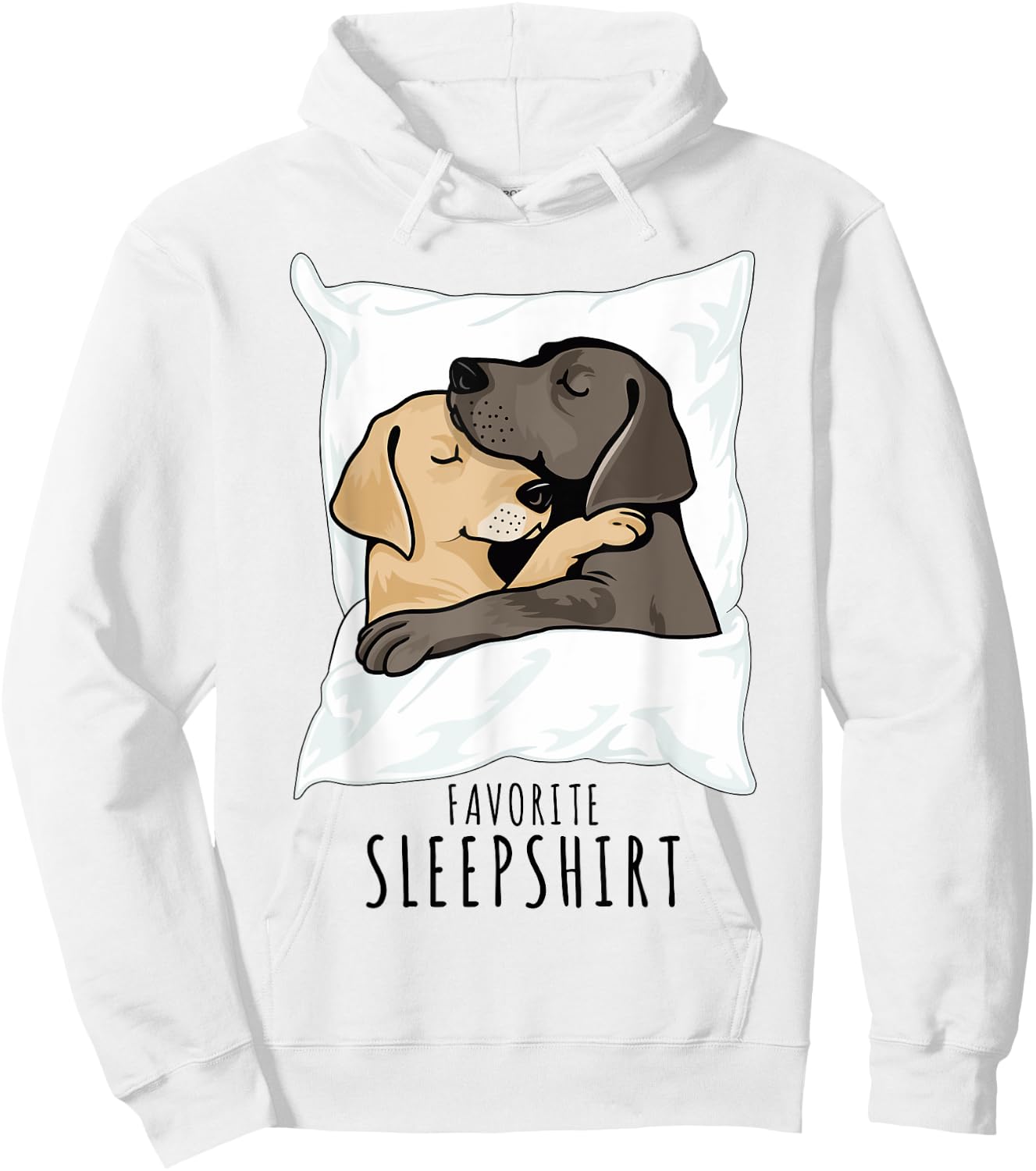 Retriever Couples Pajama Dogs Favourite Sleepshirt Hoodie - Hoodie | White