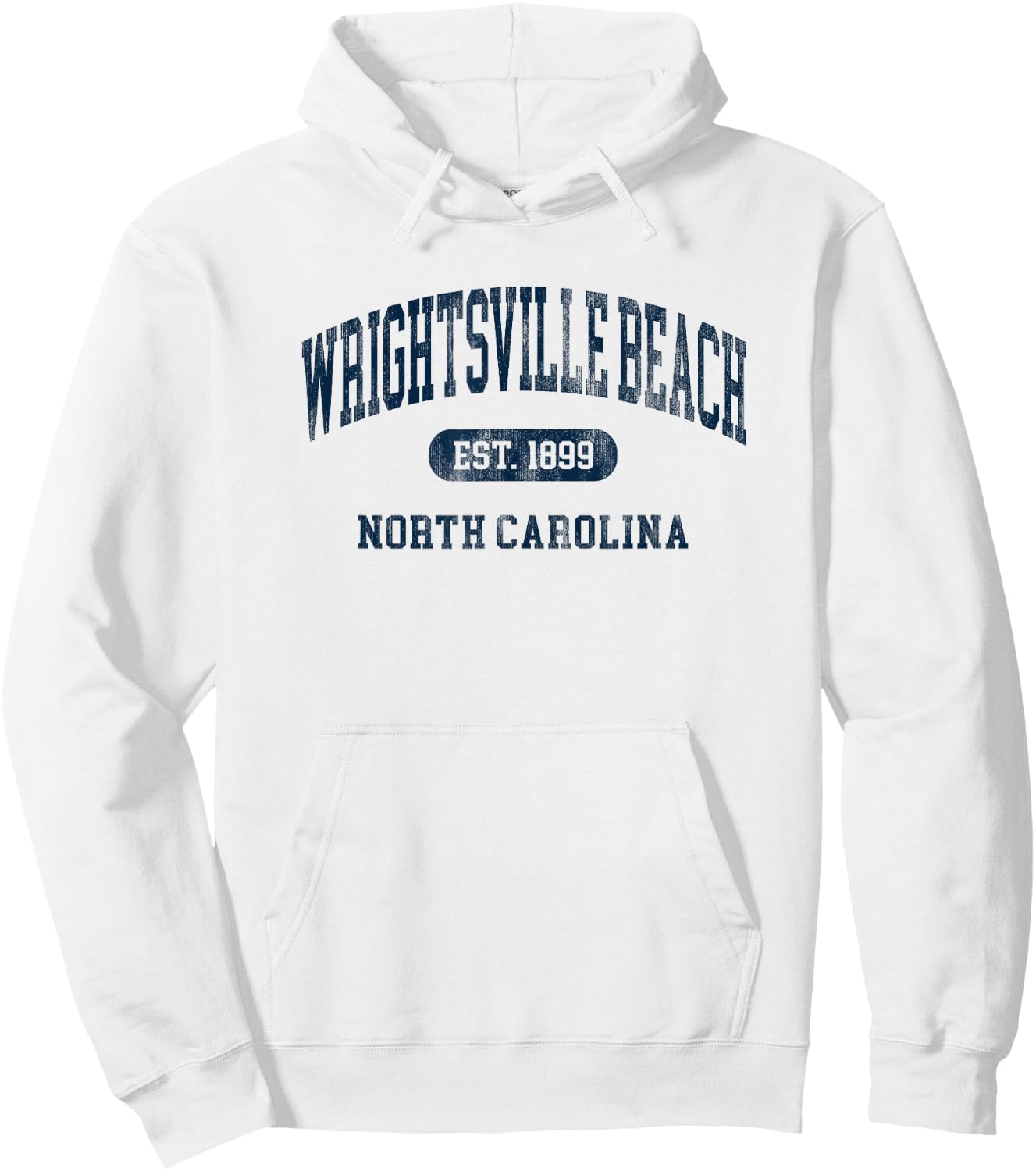 Vintage Wrightsville Beach North Carolina Vacation Souvenir Hoodie - Hoodie | White