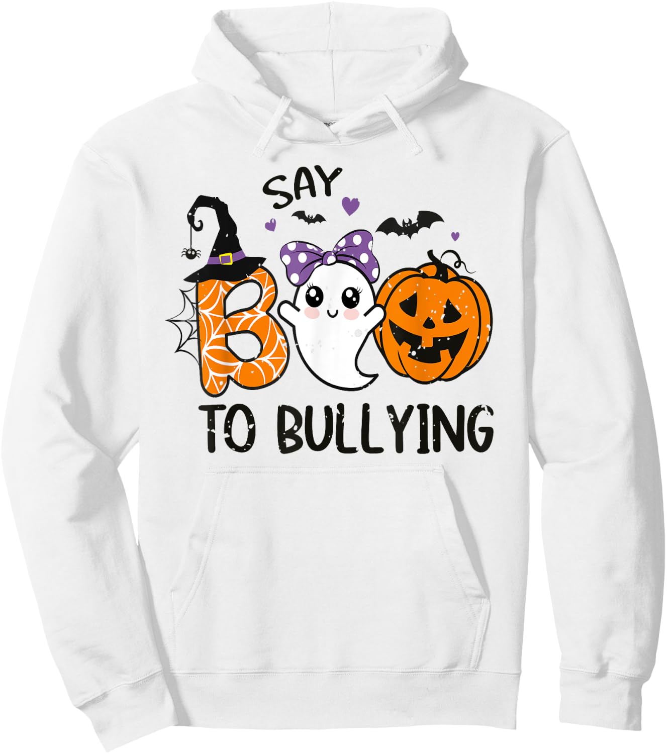 Boo To Bullying For Unity Day And Halloween Anti Bullying Hoodie - Hoodie | White