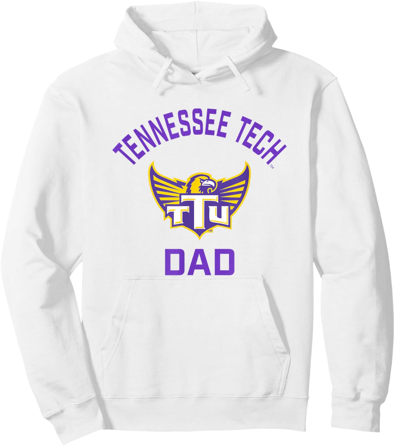 Tennessee Tech Golden Eagles Arched Dad Hoodie - Hoodie | White