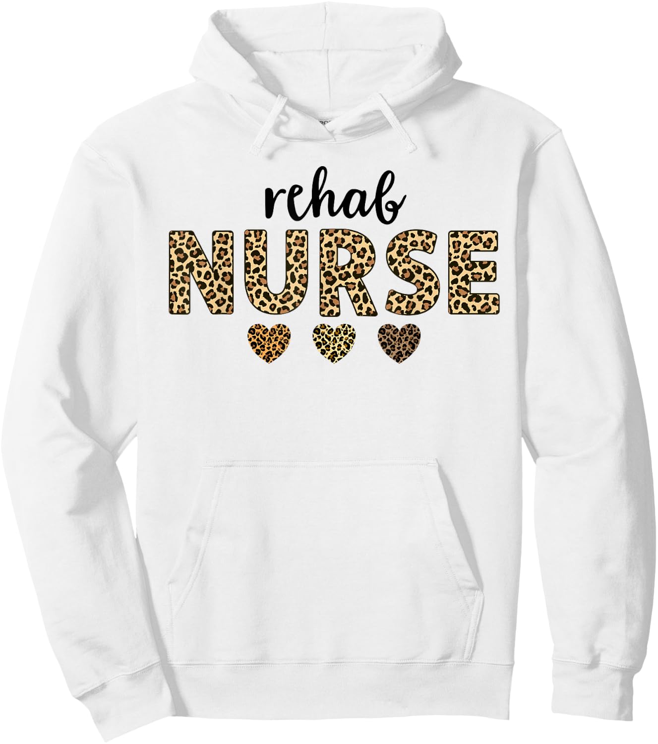 rehab Nurse Leopard Hearts Team Squad Matching Group Hoodie - Hoodie | White