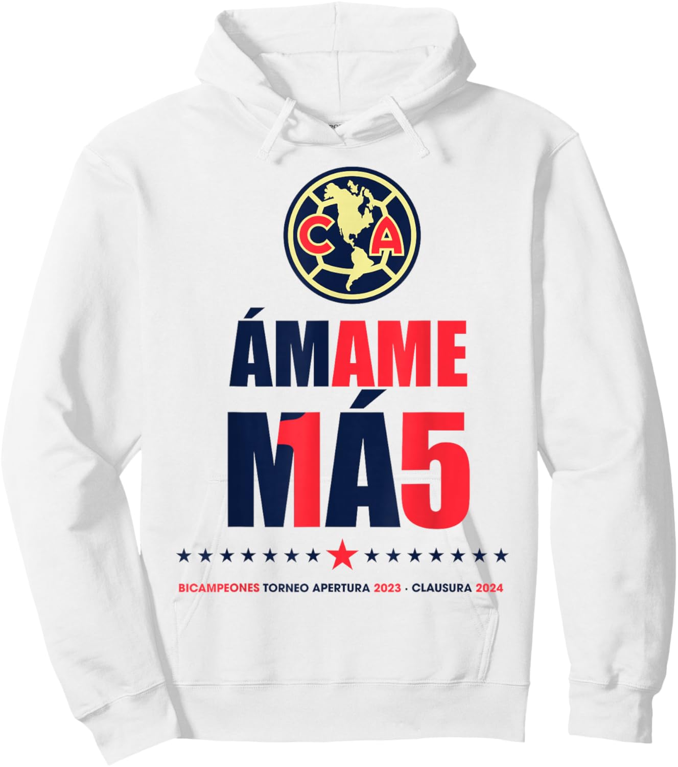 Club America Bicampeon Torneo Apertura 2023 - Clausura 2024 Hoodie - Hoodie | White