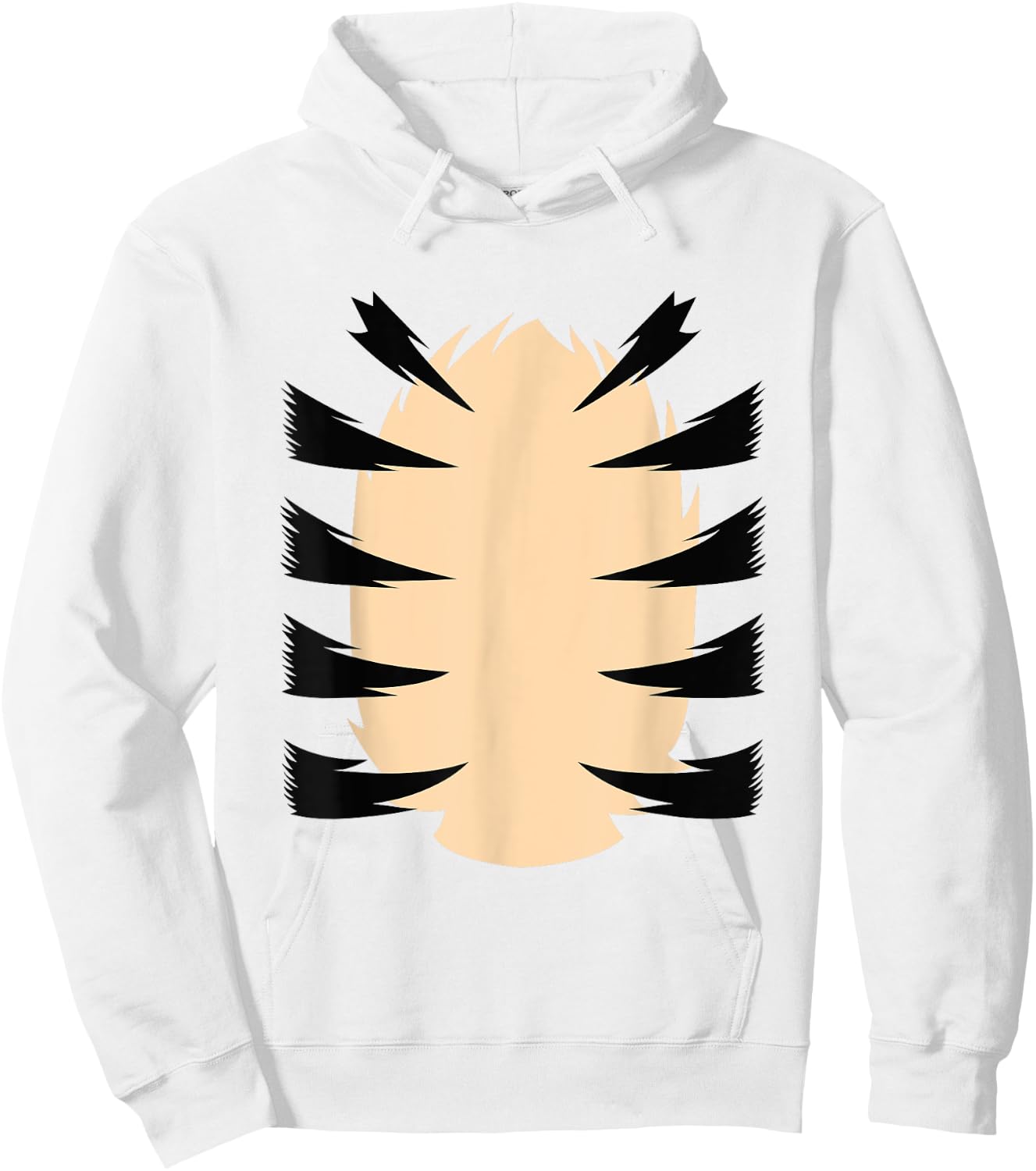 Funny Halloween Cute Tiger Belly Tiger Costume Hoodie - Hoodie | White
