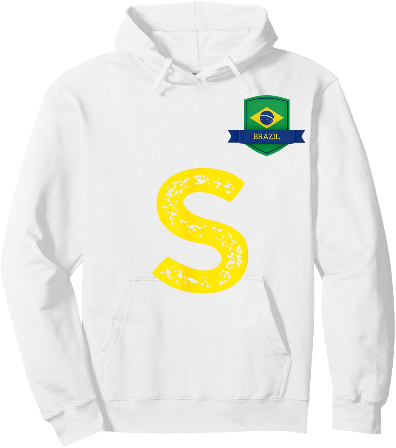 Brazil Human-Flag Letter S Brazil Brasil Hoodie - Hoodie | White