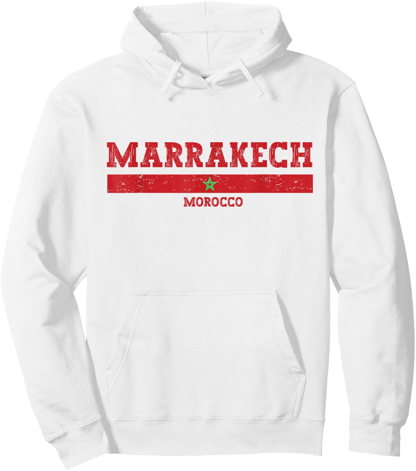 Vintage Marrakech Morocco shirt - Moroccan Flag Marrakech Hoodie - Hoodie | White