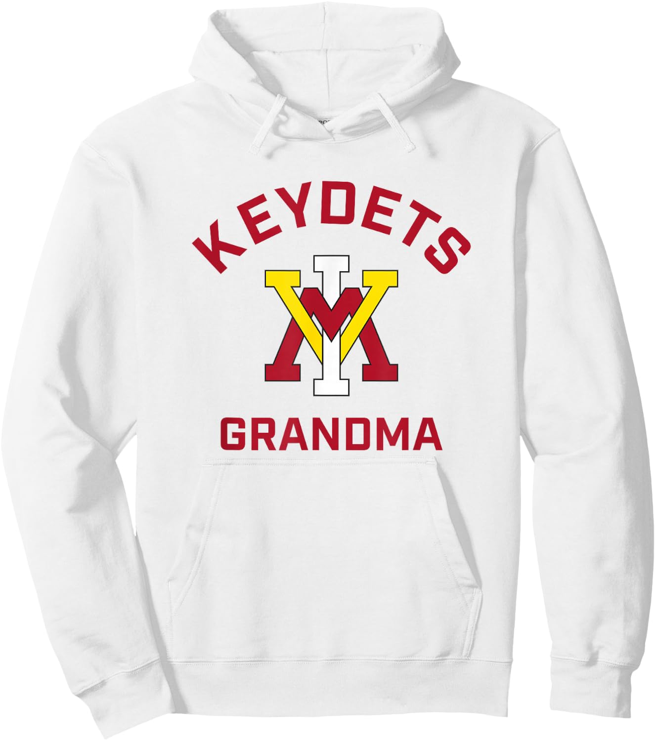 Campus Lab VMI Keydets Arched Grandma - Men's Grey Classic Fit Short Sleeve Cotton 100% - Small Hoodie - Hoodie | White