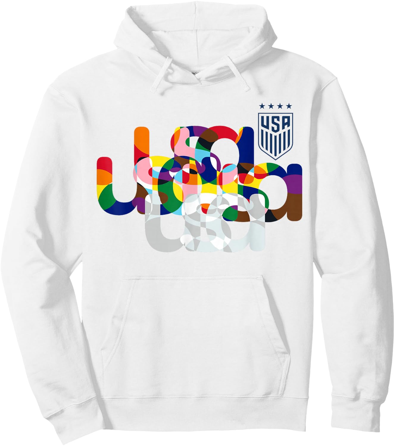 Officially Licensed U.S. Soccer USA Pride Hoodie - Hoodie | White