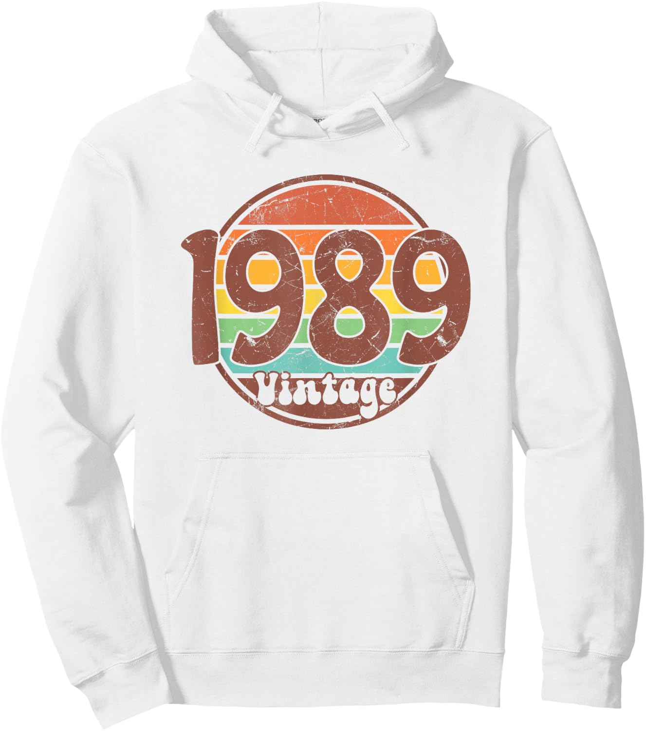 Born In 1989 Birthday, Simple Vintage Born In 1989 Birthday Hoodie - Hoodie | White