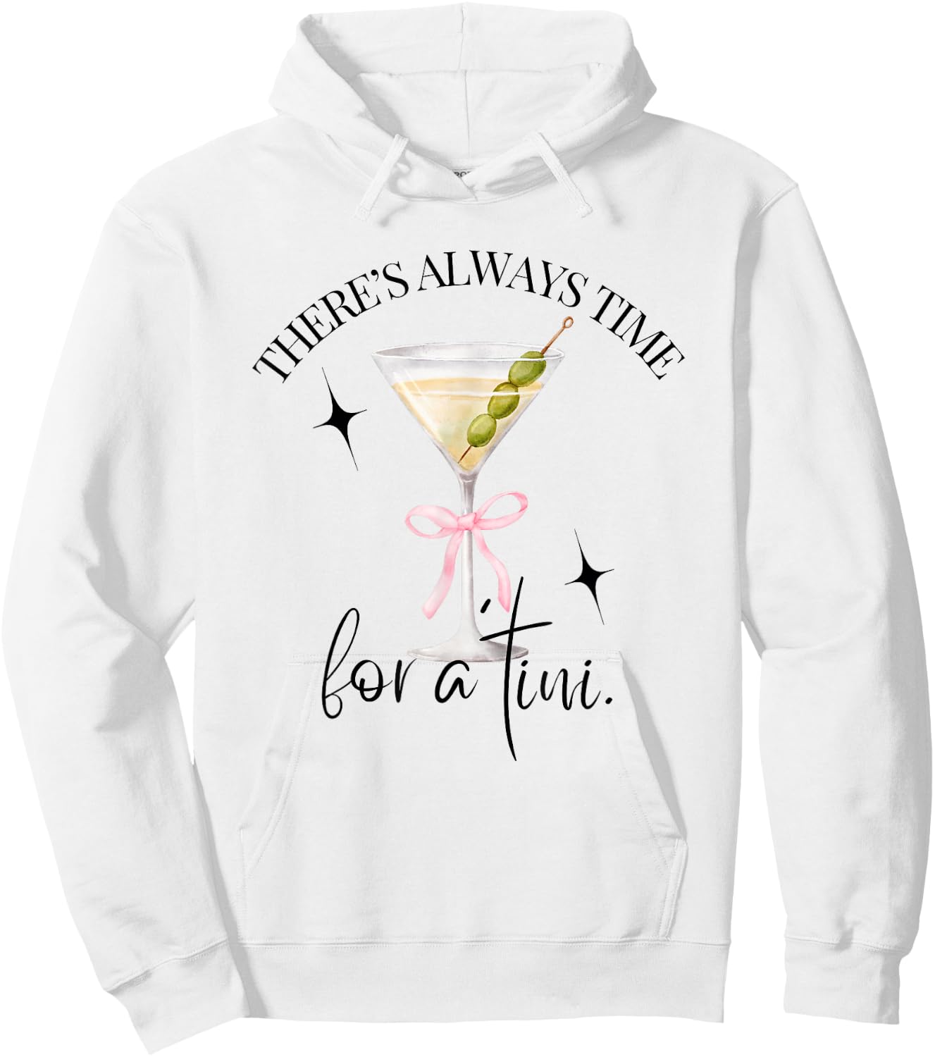 There's Always Time for a Tini Dirty Martini Time Vintage Hoodie - Hoodie | White