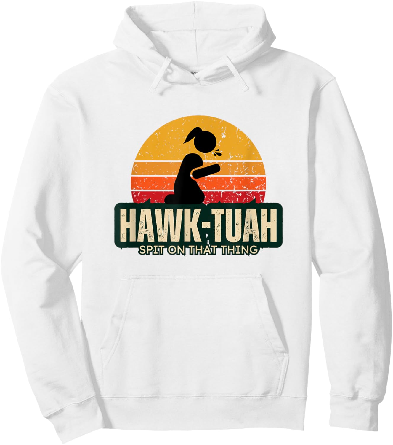 Hawk-Tuah | sound spit on that thing fun girl viral quote Hoodie - Hoodie | White