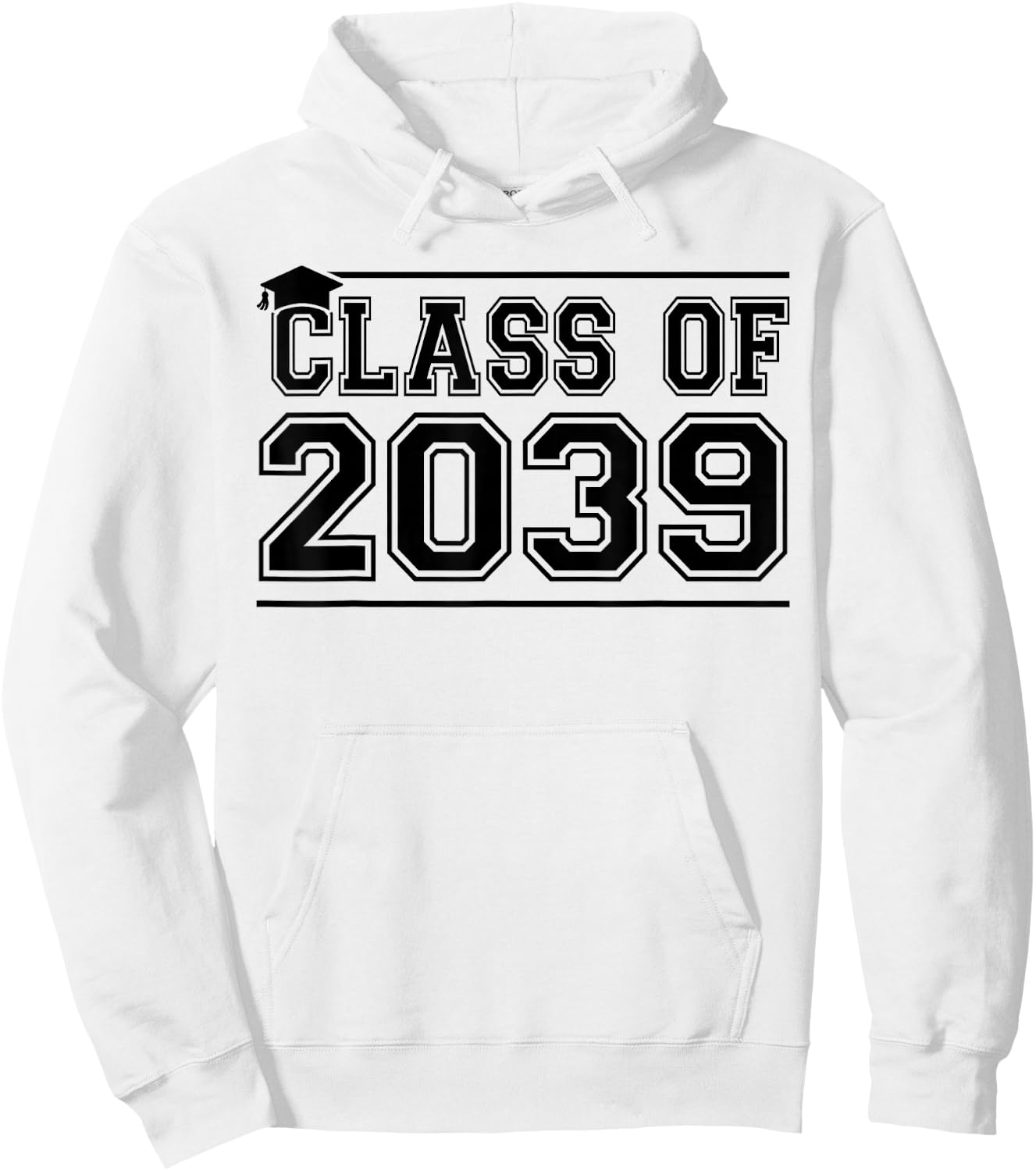 Class of 2039 Grow With Me Handprints On Back K to 12 Grade Hoodie - Hoodie | White