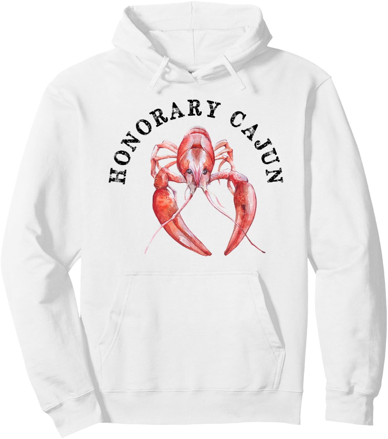 HONORARY CAJUN Funny Cajun Crawfish Hoodie - Hoodie | White