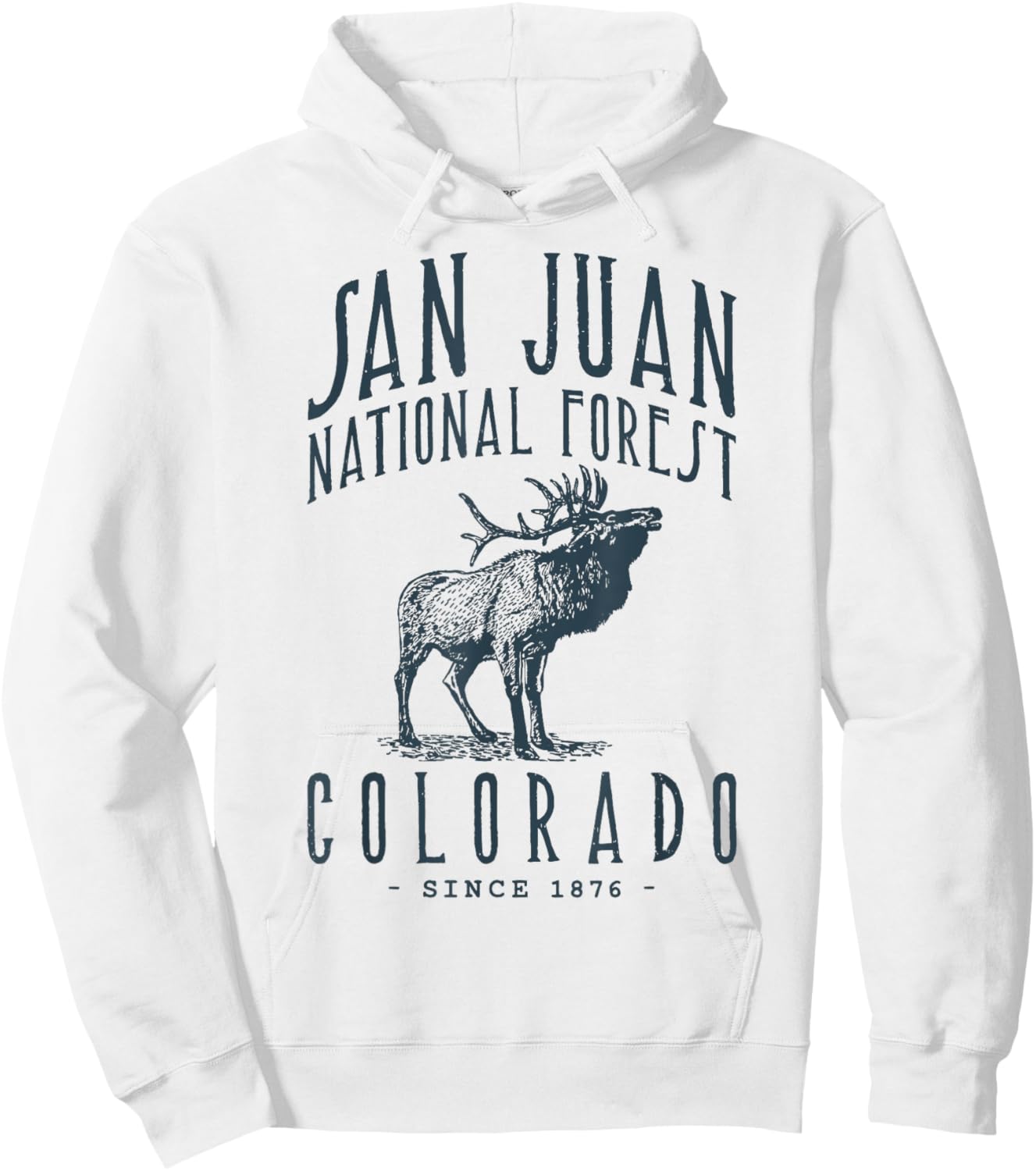 San Juan National Forest Elk Hunting Colorado Hoodie - Hoodie | White