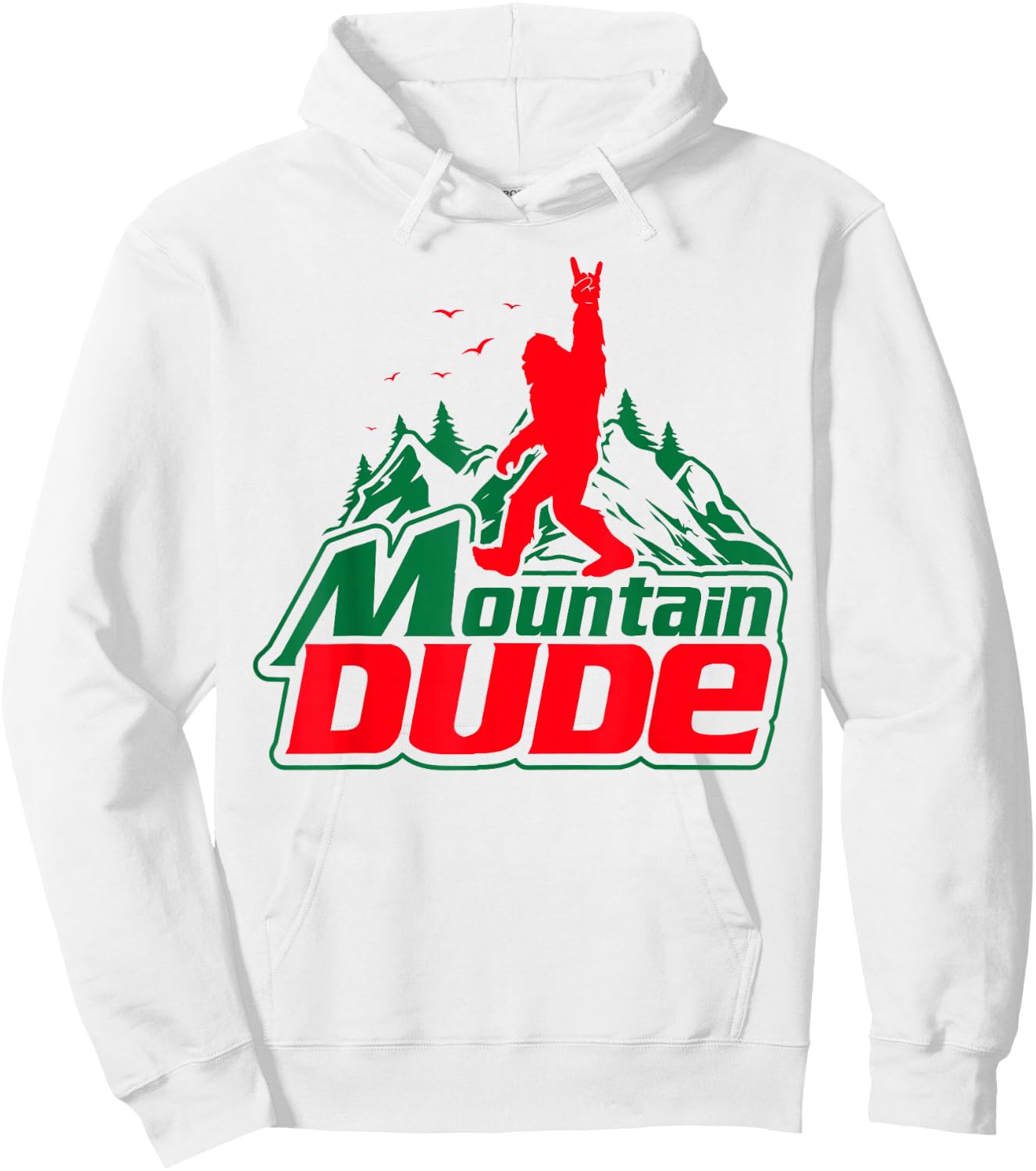 Mountain Dude Funny Bigfoot Sasquatch Hiking Gifts Men Women Hoodie - Hoodie | White