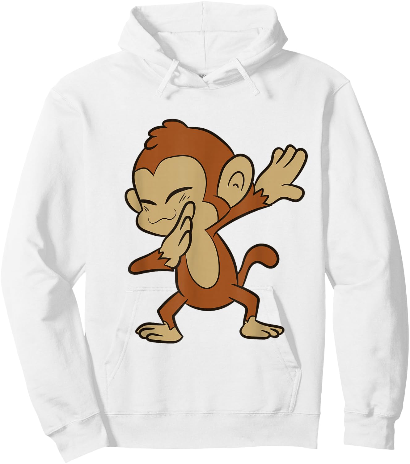 Monkey Animal Ape Funny Dabbing Monkey Hoodie - Hoodie | White