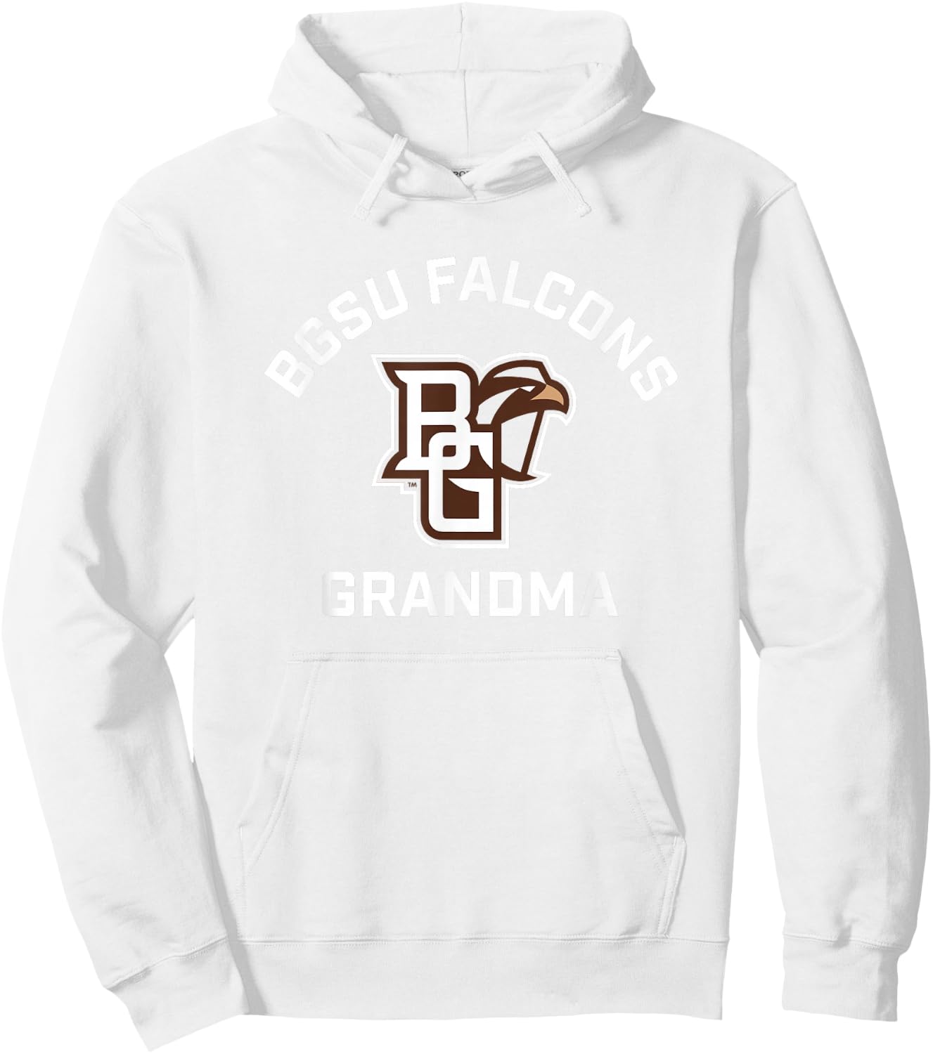 Campus Lab BGSU Falcons Orange -Adults Short Sleeve , Small Hoodie - Hoodie | White