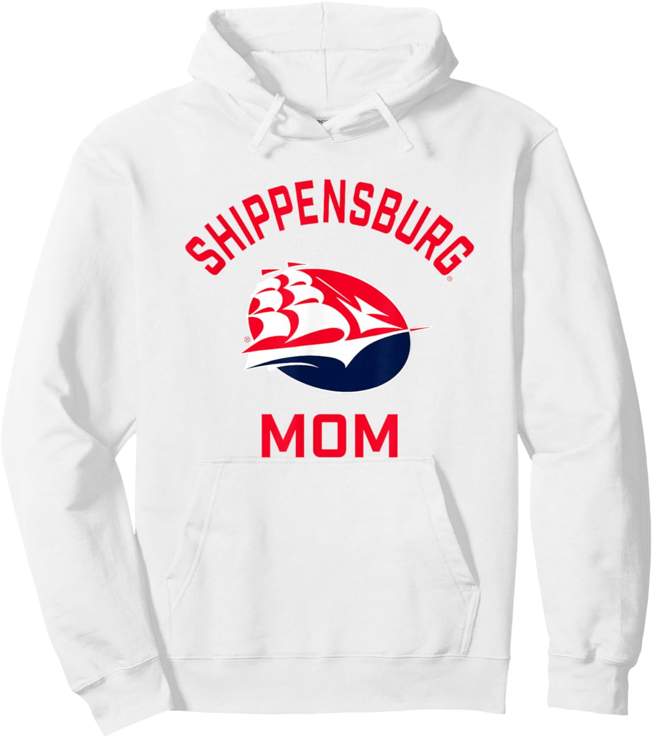 Shippensburg University Raiders Arched Mom Hoodie - Hoodie | White