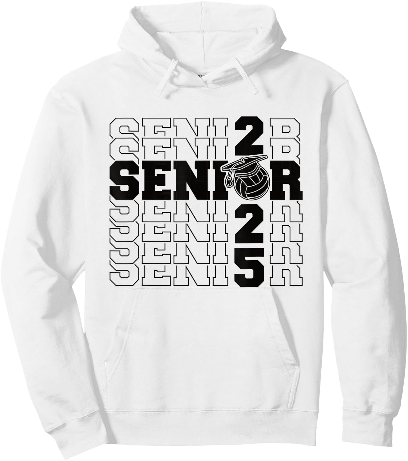 Class of 2025 Volleyball Senior Night Hoodie - Hoodie | White