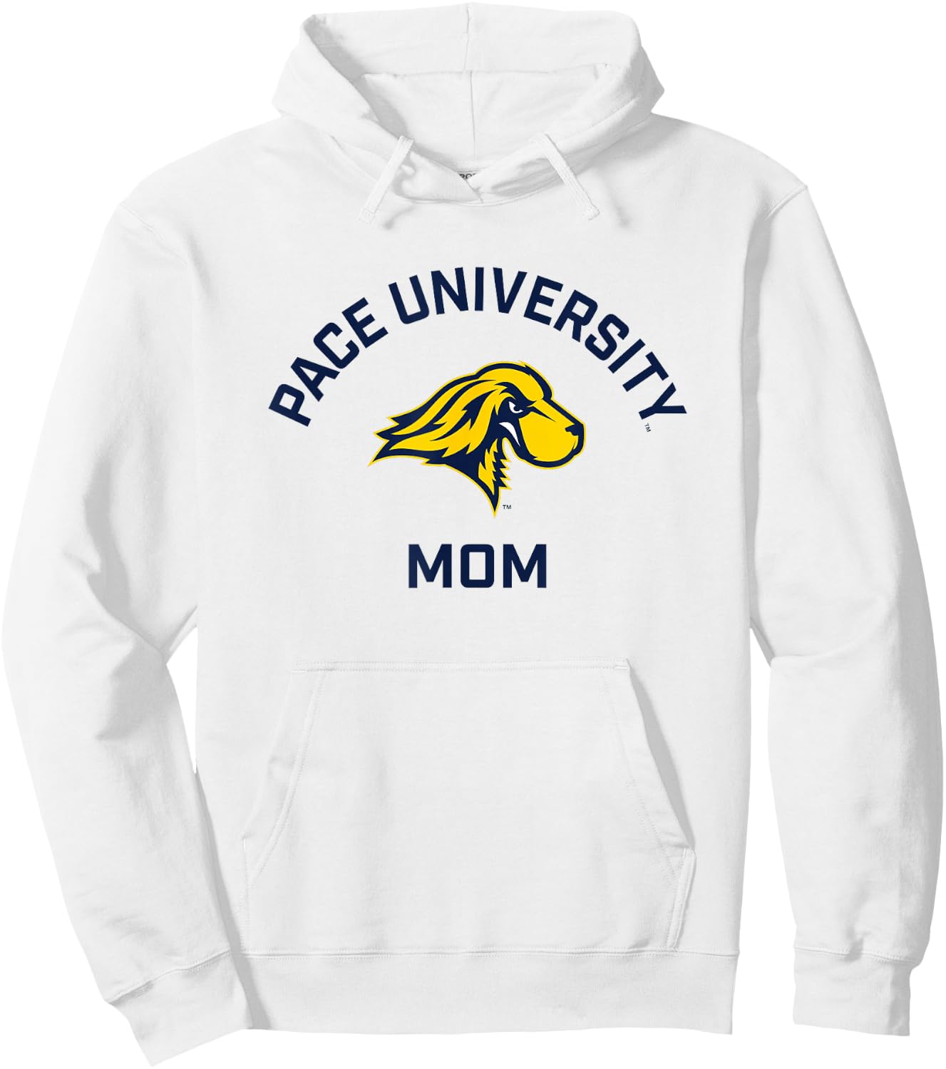 Pace University Setters Arched Mom Hoodie - Hoodie | White