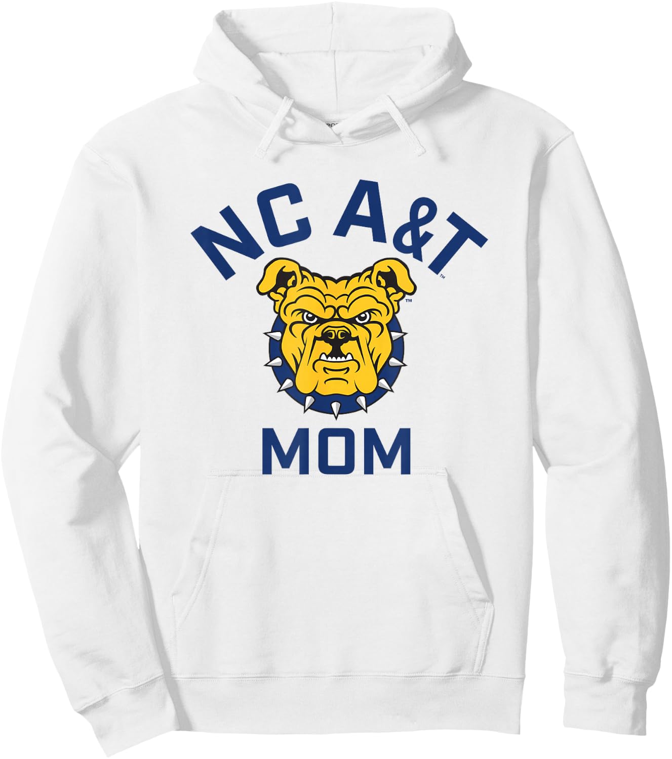 North Carolina A&T State University Aggies Arched Mom Hoodie - Hoodie | White